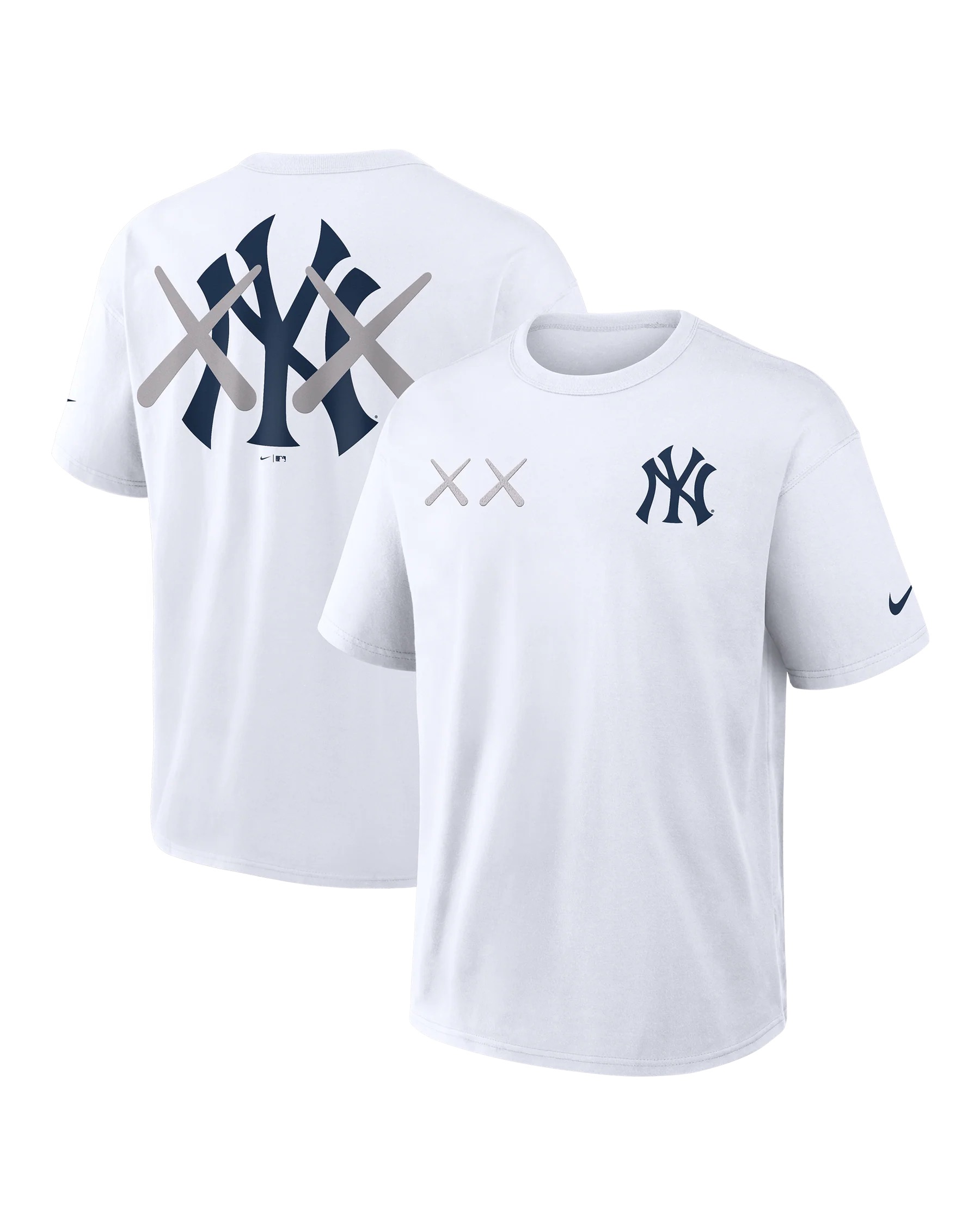 KAWS Men's Nike MLB Fanatics Fest Elevated Max 90 Tee New York Yankees - White