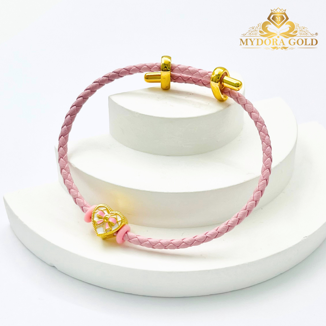 MYDORA Barbie Love Bundle Set | 916 Gold Bead + Adjustable Bracelet