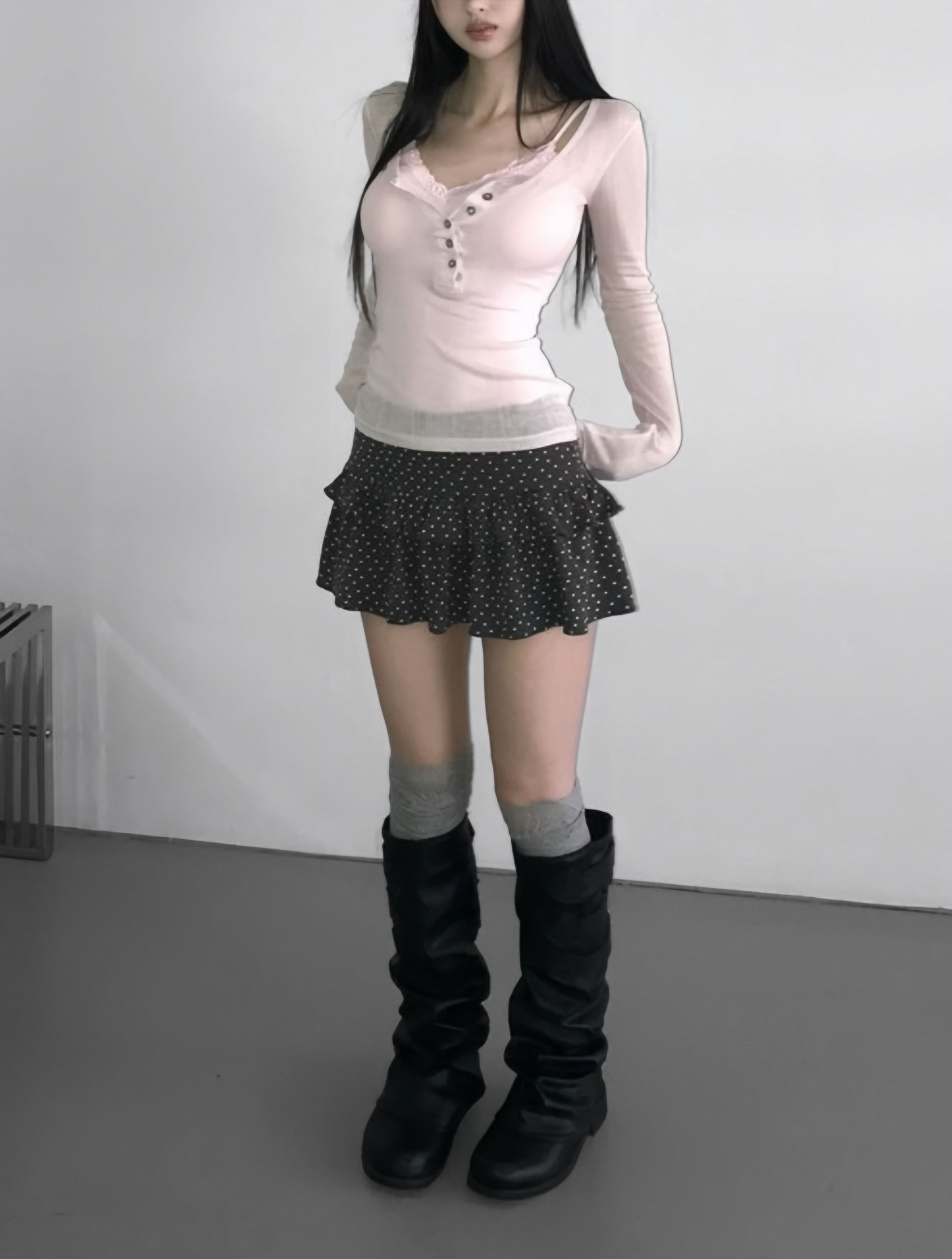 Slim Fit Lace Trim Bodysuit