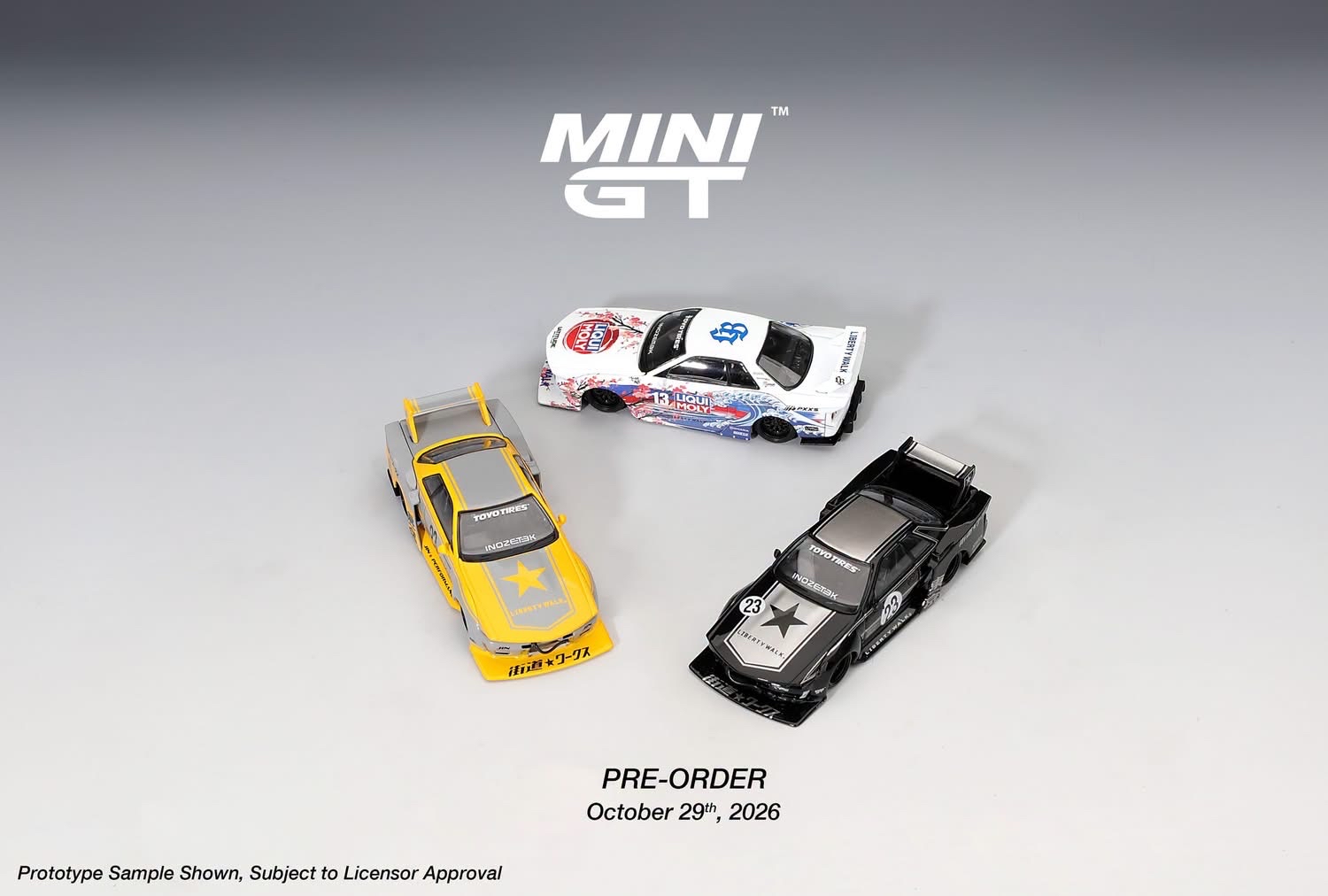 （預訂 Pre Order) Mini GT (MGTS0027) INOZETEK x Liberty Walk R32 Set 2026 Show Edition