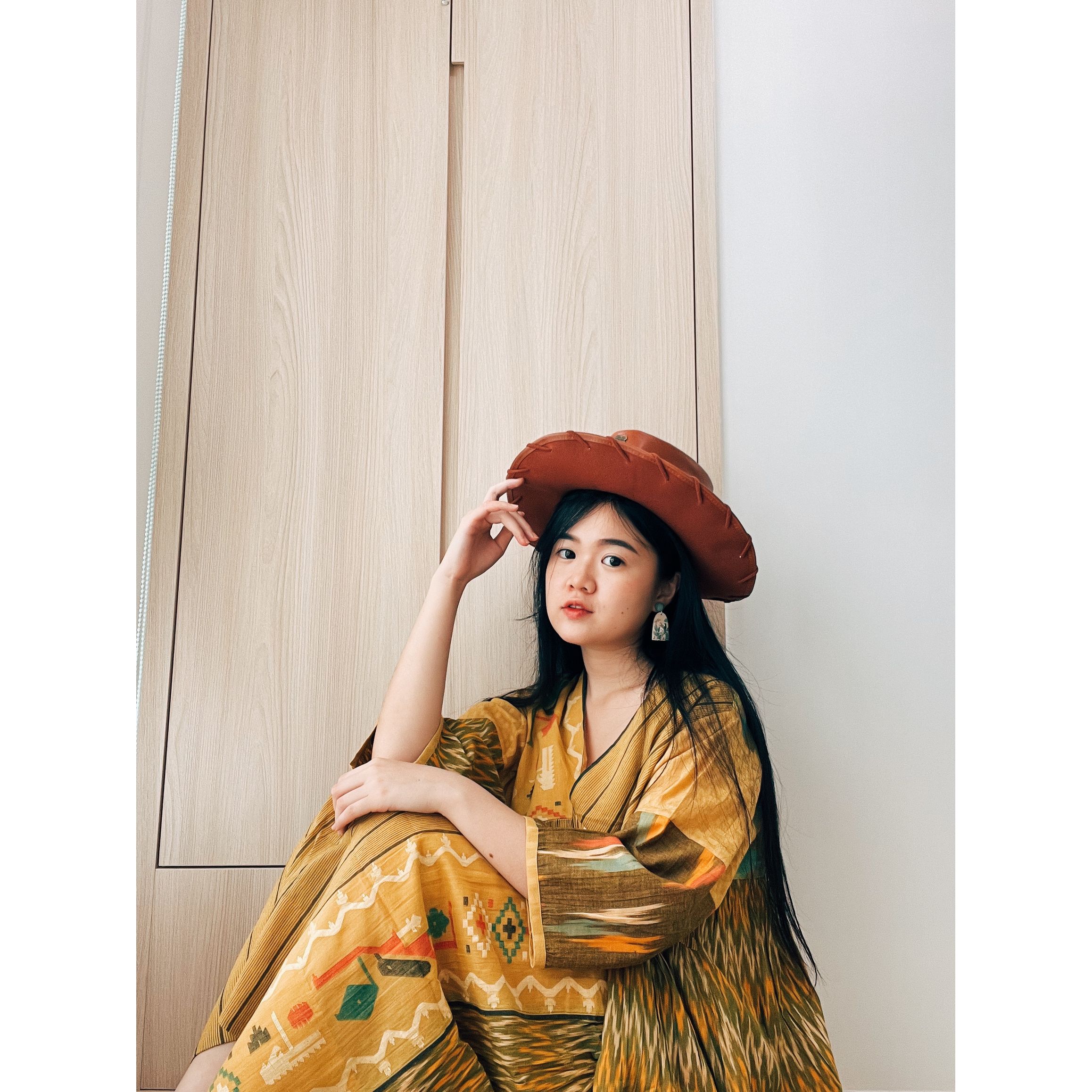 Jamdani V領/兩件套catalog 印度非物質文化遺產手工搖織 