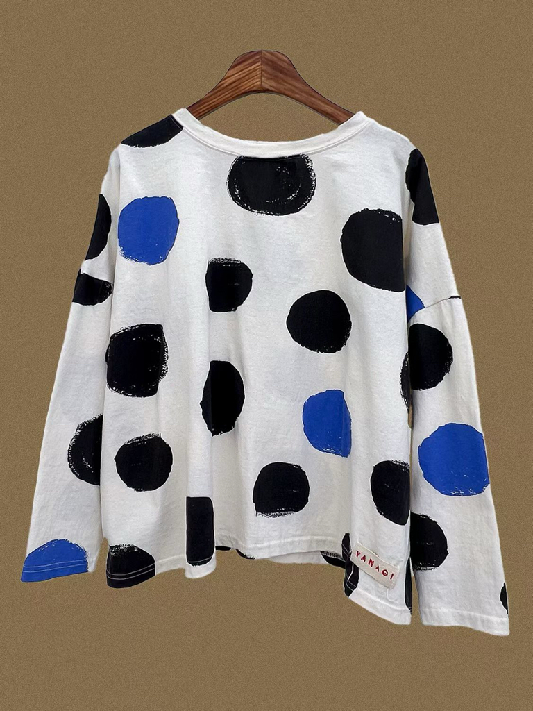 YA OE 藍點圖案top-2色