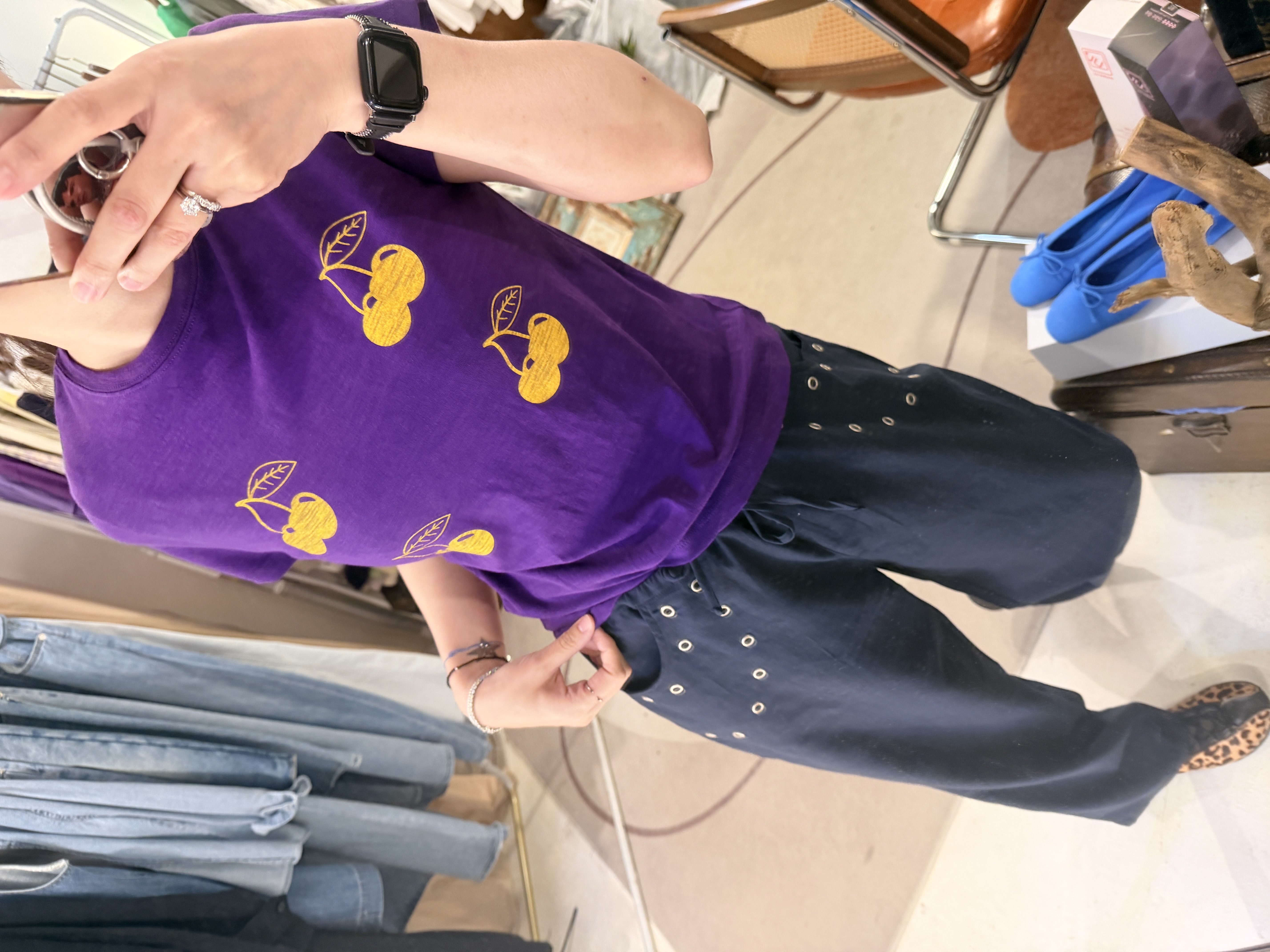 4 cherries printed tee