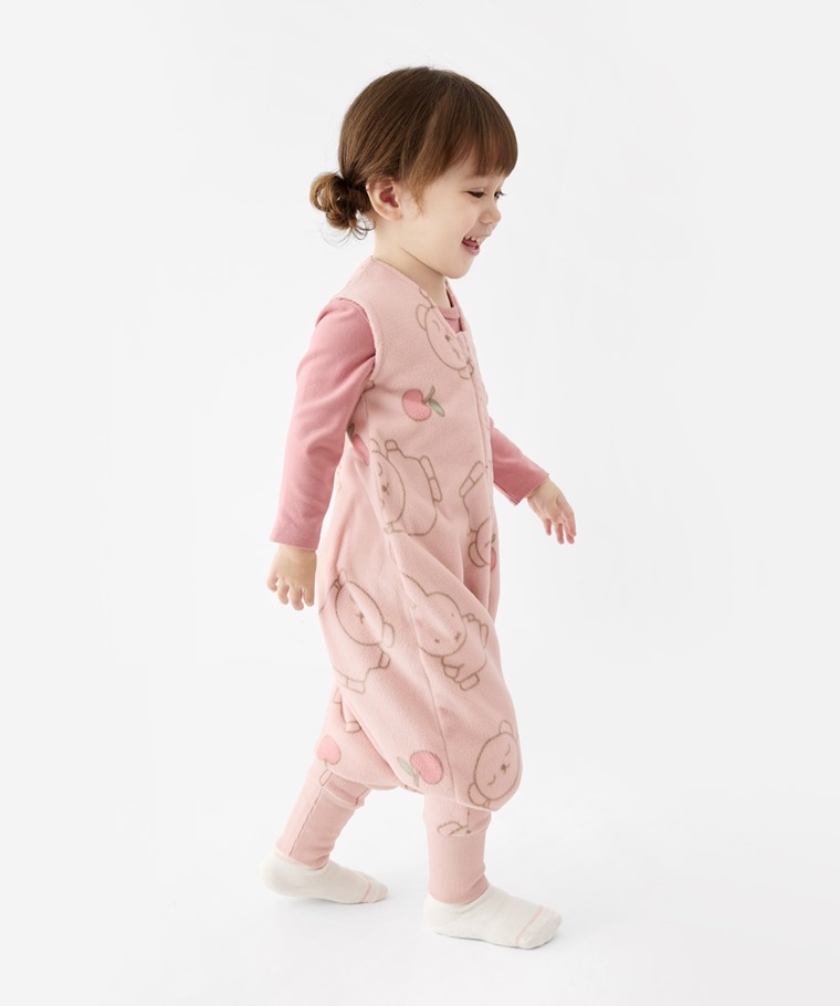 💚代購 台灣直送💚正版授權Miffy系列四色人物滿印Fleece連身防踢背心