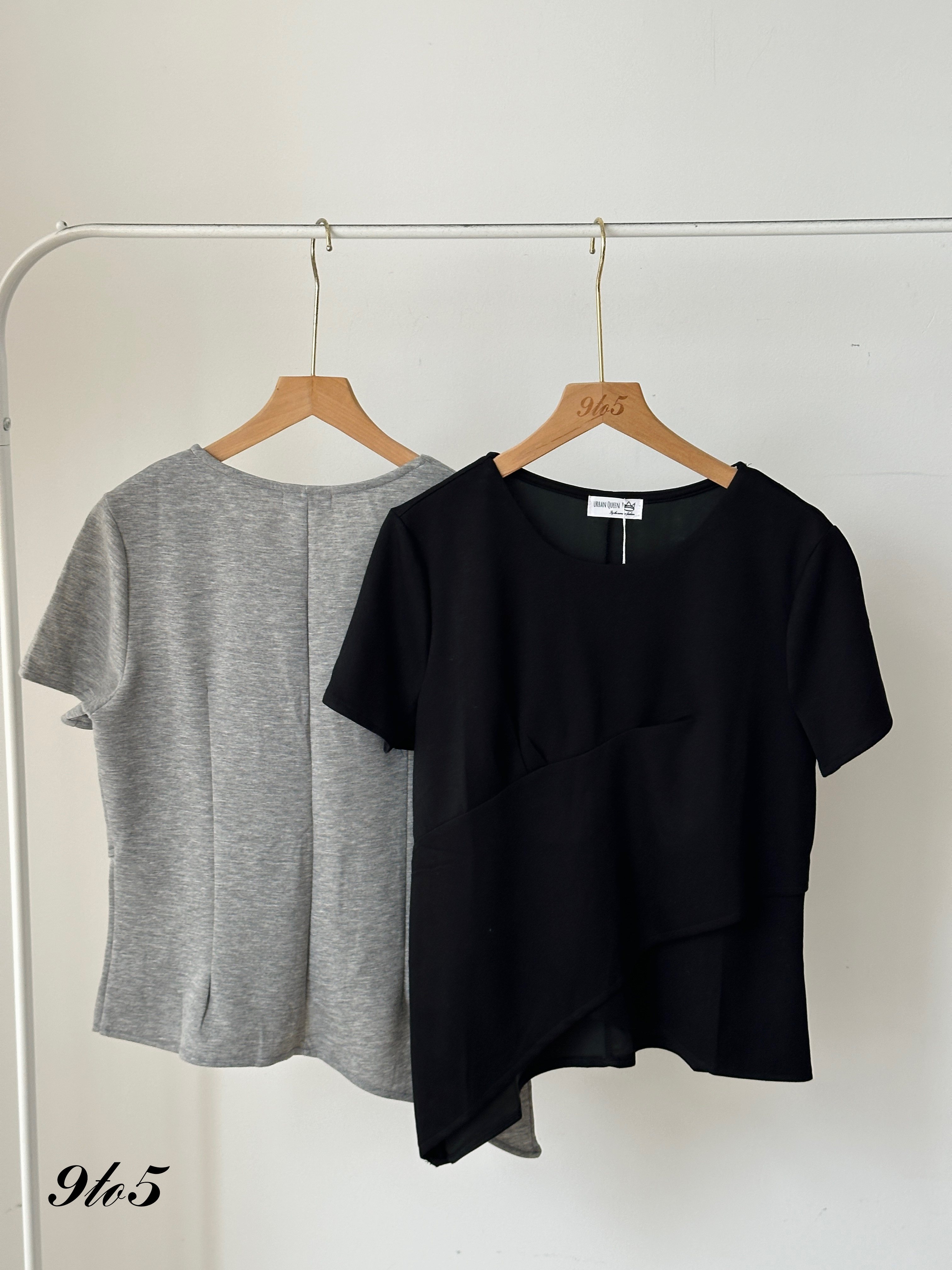 T3931 Short Sleeve Irregular Top - 4 Colors