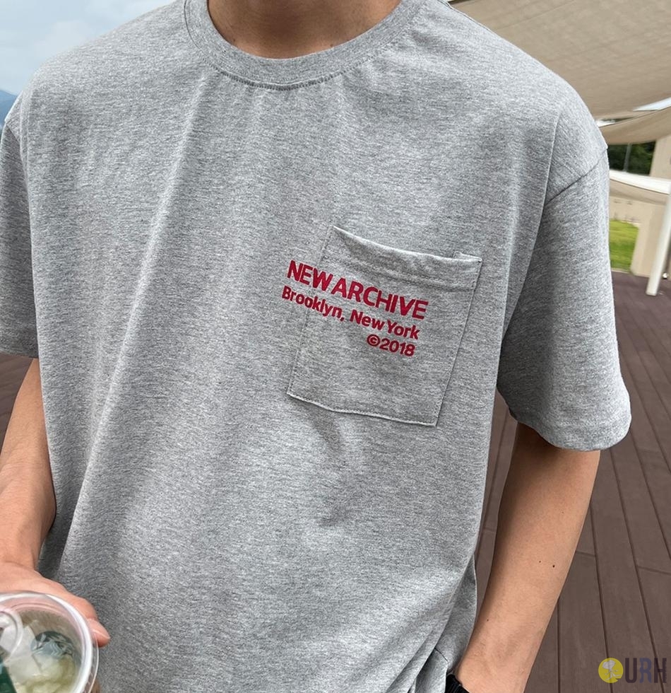 【100%保證韓國直送】New Archive Pocket Lettering 微短版寬鬆短袖 Tee 👕 [3 color] RG165930