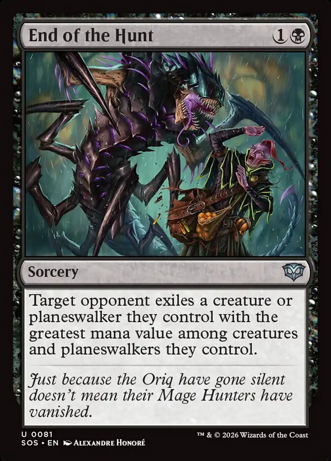 [EN] [Foil] End of the Hunt [SOS-081] U