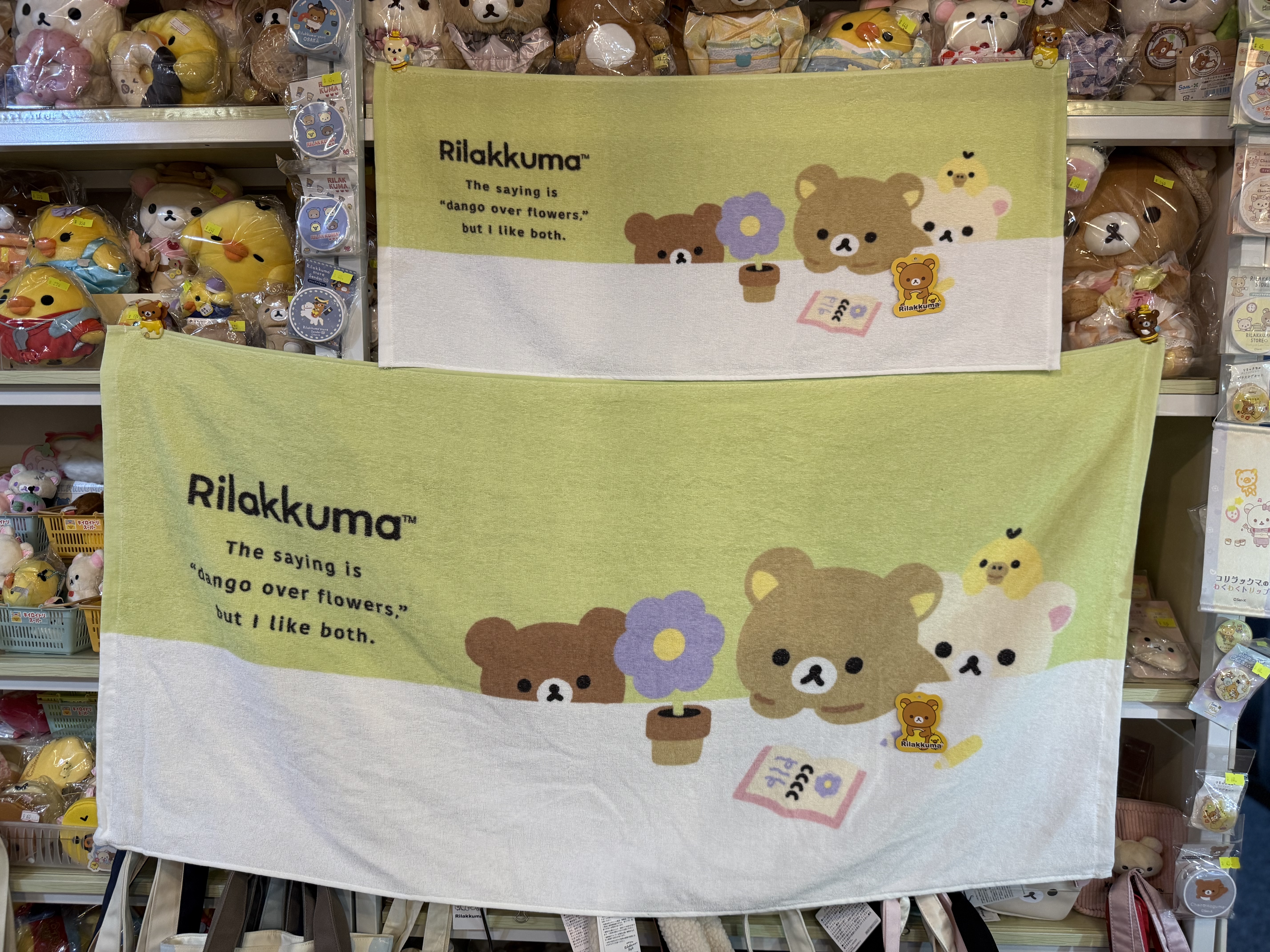 《現貨》全新BASIC RILAKKUMA Flower系列 長毛巾。浴巾