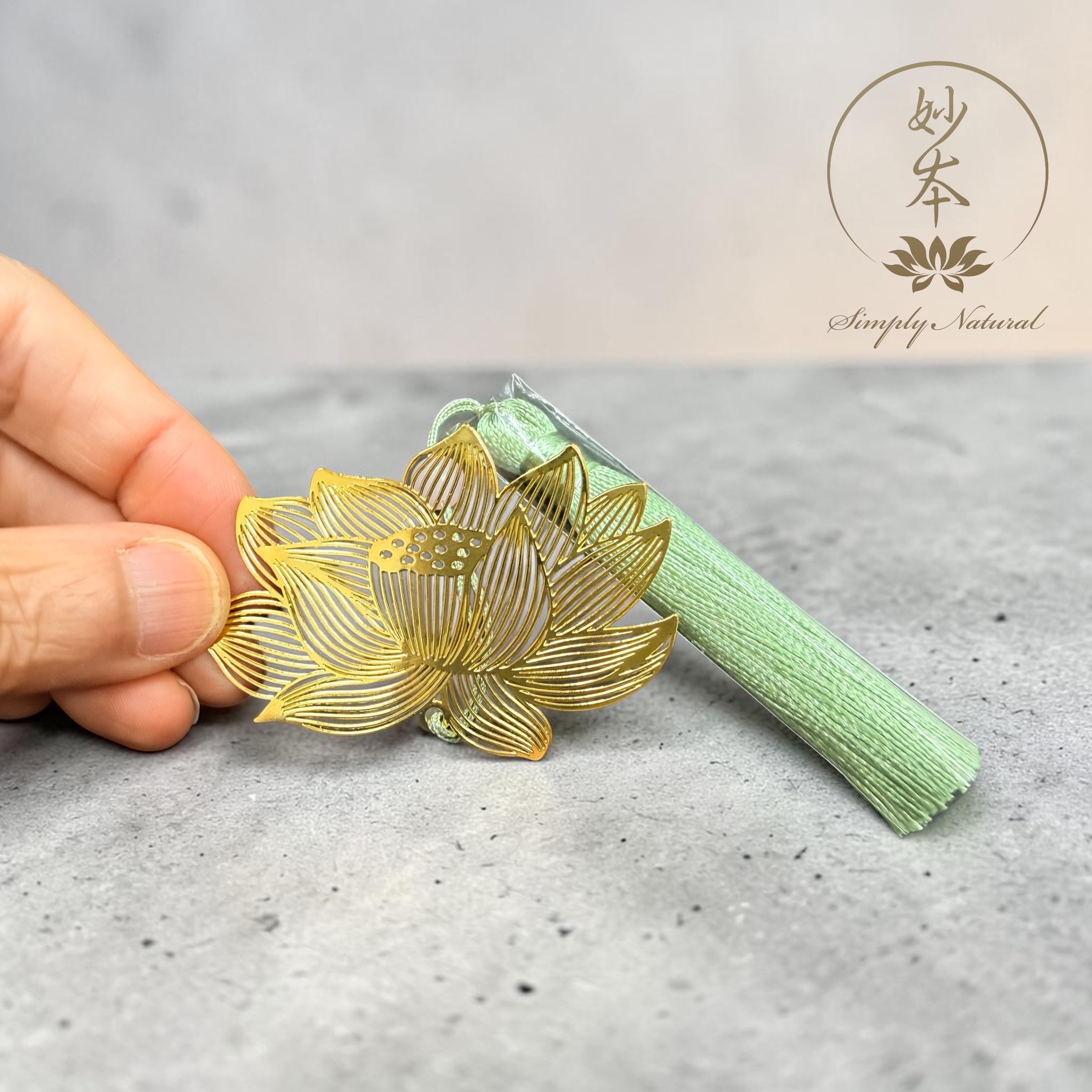 蓮花書簽 （粉綠）