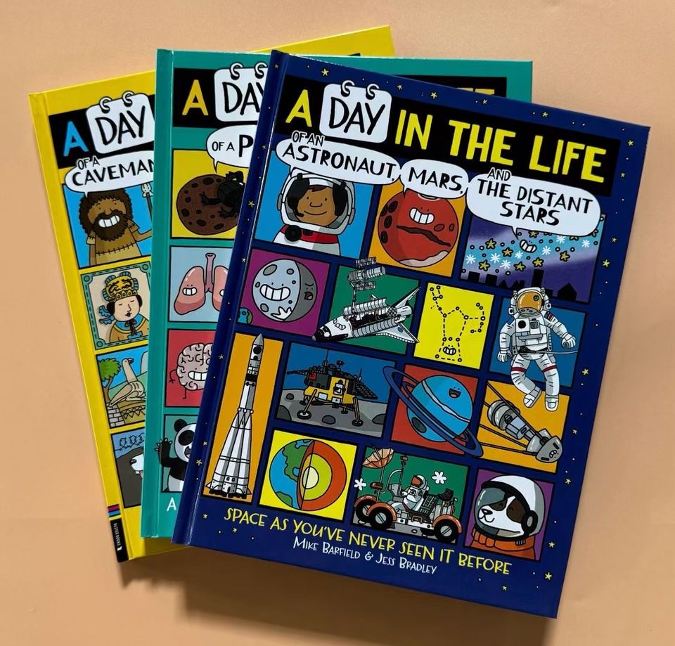 地球上的爆笑生活歷史英文精裝版幽默科普繪本3冊套裝