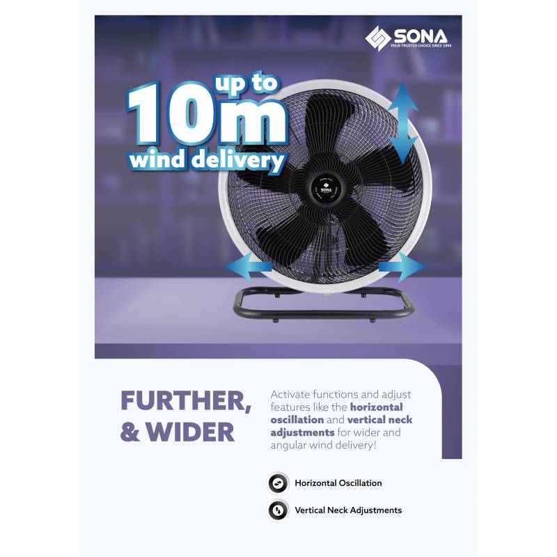 SONA 20” Remote DC Power Stand Fan SSO 6669DCP