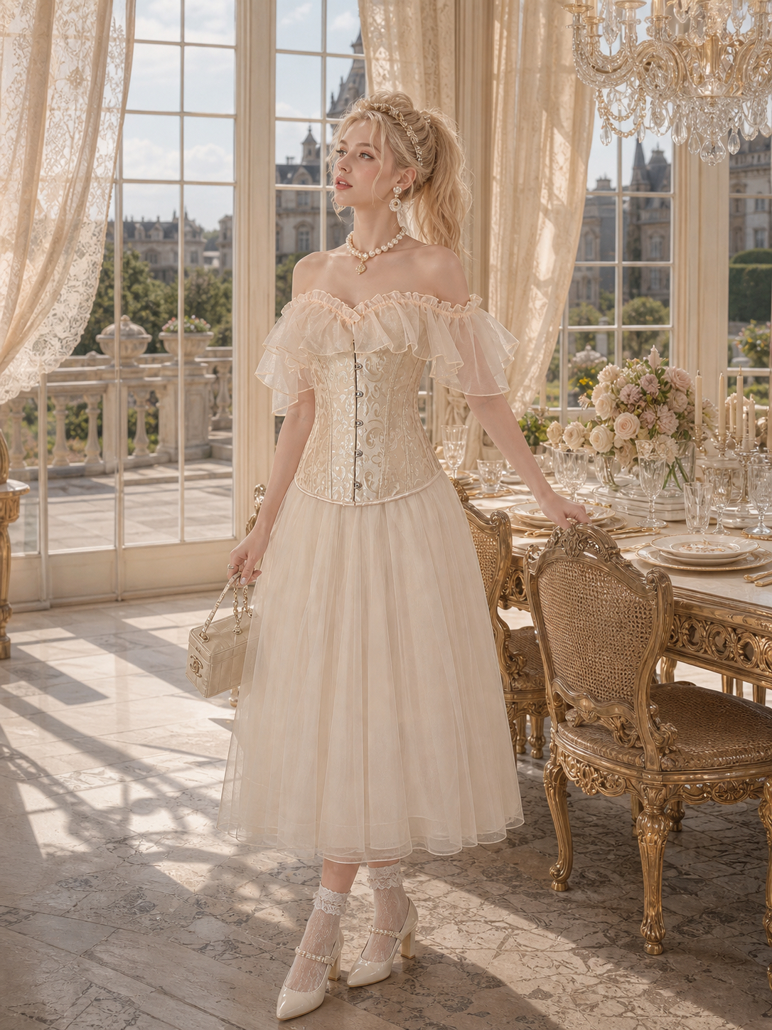 Victorian Corset維多利亞夢境柯根紗束胸