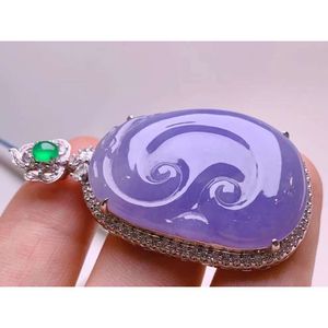 0514 冰紫如意大吊墜 很少見這麼厚的了 種水色都十分清麗 底子細膩柔和 厚裝 滿潤翡翠珠寶mrjadejewelry