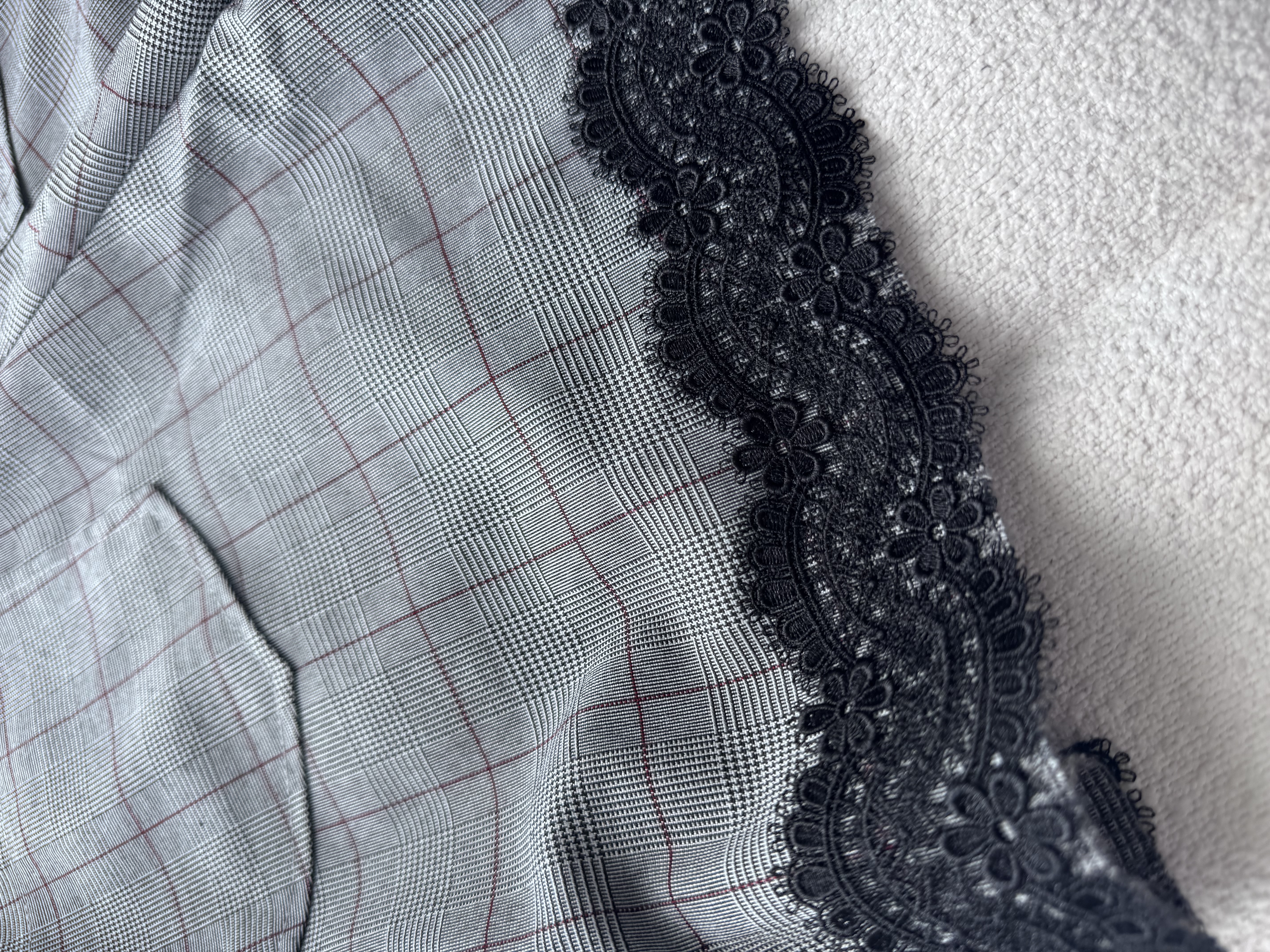 Lace check shorts (Black/S)