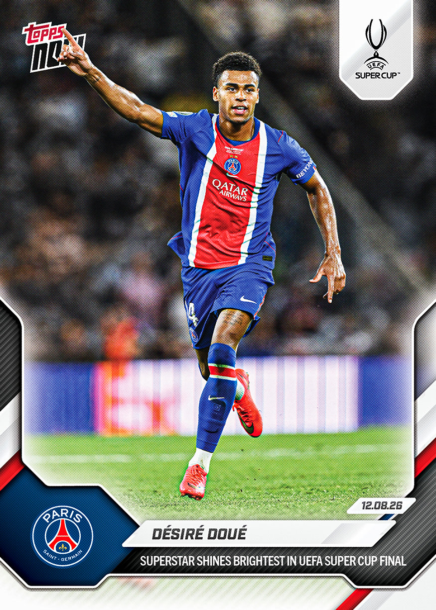 Désiré Doué - 2026/27 UCL Topps NOW® #2 UEFA Super Cup 入球卡【團購】