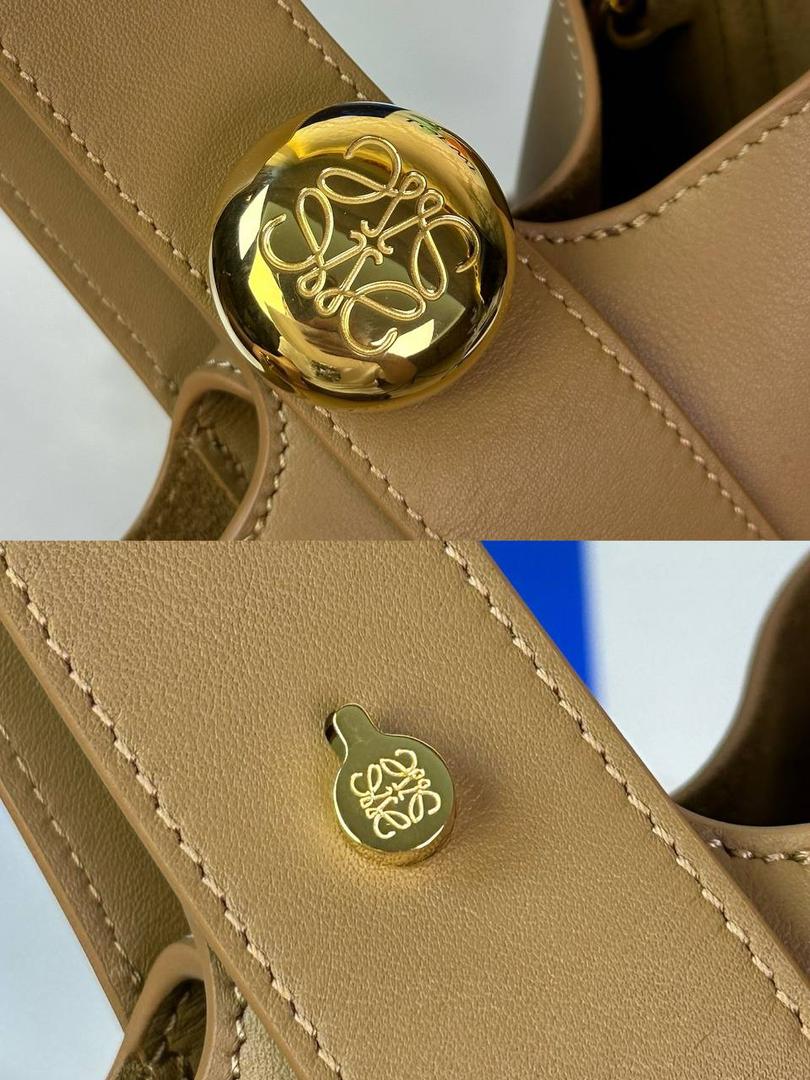 ♥️𝙈𝙞𝙣𝙞 𝙋𝙚𝙗𝙗𝙡𝙚 𝘽𝙪𝙘𝙠𝙚𝙩 ——【橡木棕】 尺寸：𝟏𝟔-𝟏𝟔-𝟗.𝟓𝐜𝐦 编码：062339 【配全套礼盒】 🎈标志性Anagram鹅卵石点缀，配以纯粹简约线条以及瞩目设计风格，诠释全新𝙋𝙚𝙗𝙗𝙡𝙚手袋👜 🎈自带一根🉑拆卸🉑调节的肩带，一包多背，多样化风格，秀场大放异彩😀内里容量超大，日常实用性强👌 🎈配全套专柜礼盒🎁，给你满满的仪式感👀