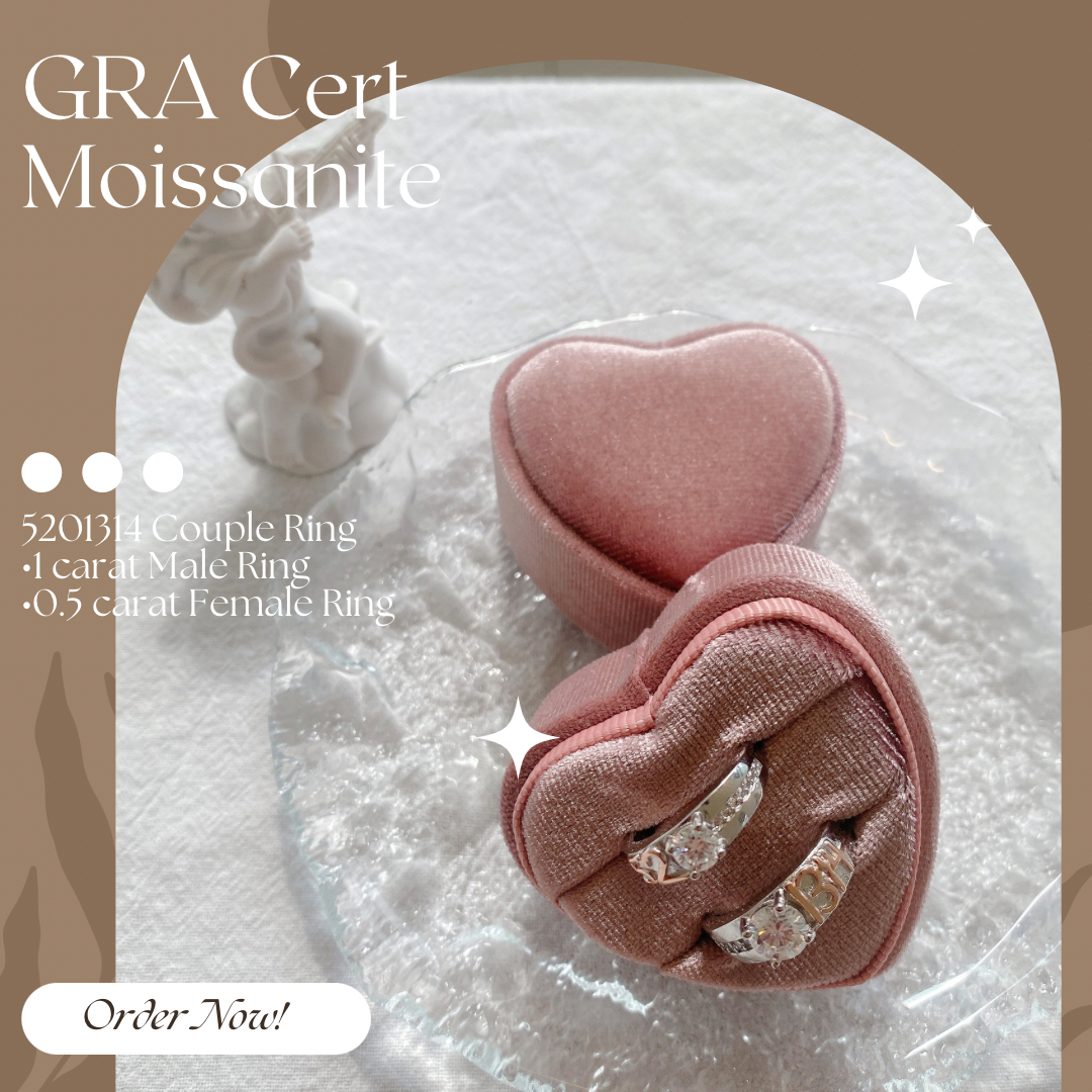 Moissanite Couple Ring Collection 【FREE Size Adjustable】
