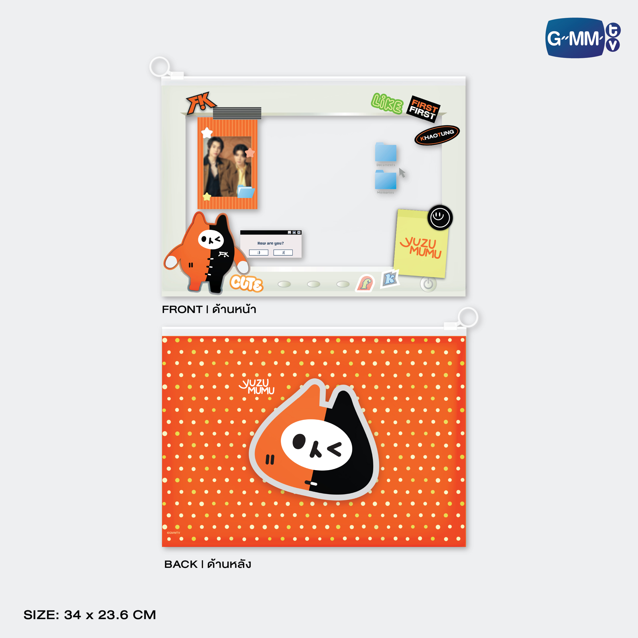 YUZU MUMU CHARACTER POCKET ZIP FOLDER