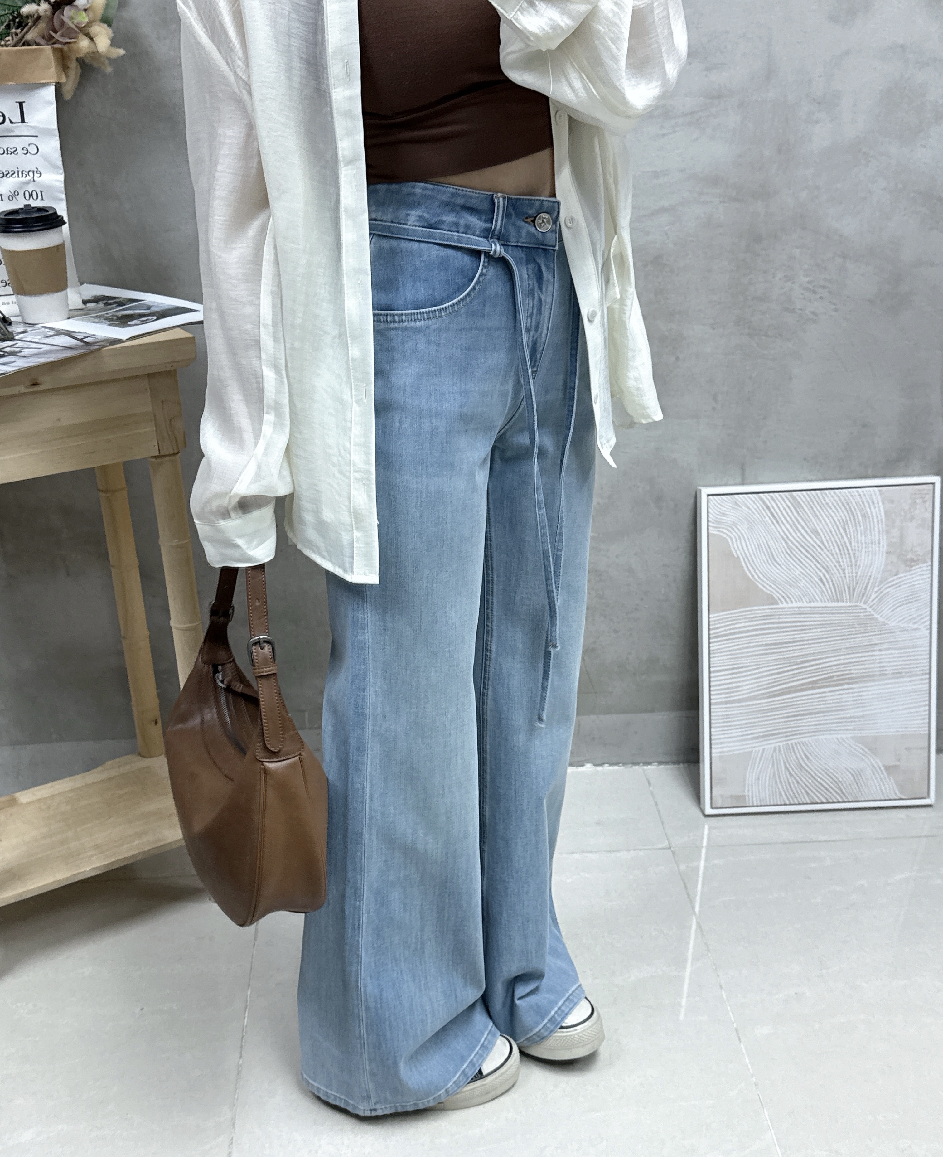 絲質側扣防曬恤衫