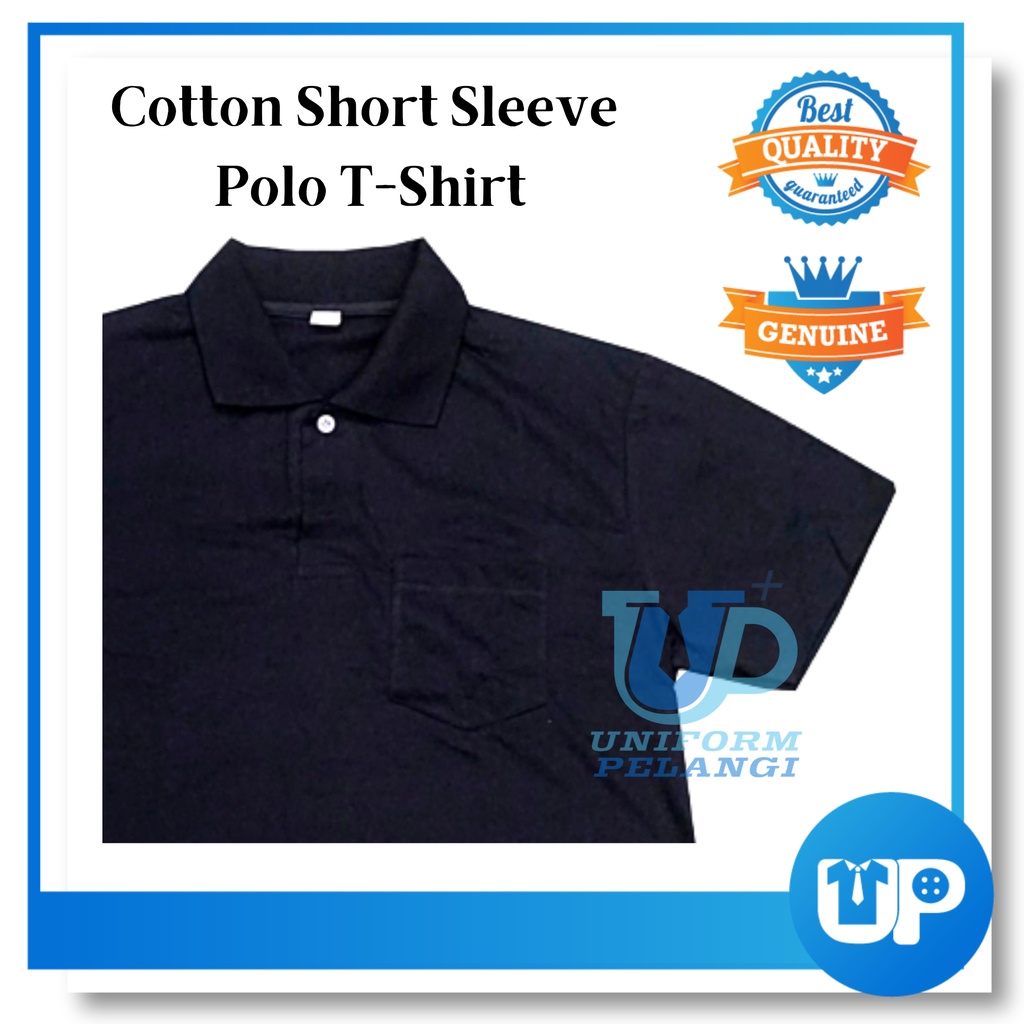 T-SHIRT Kollar Lengan Pendek & Panjang Hitam / 100% COTTON SHIRT / HIGH QUALITY BLACK T-SHIRT/ Collar T-Shirt Sleeve