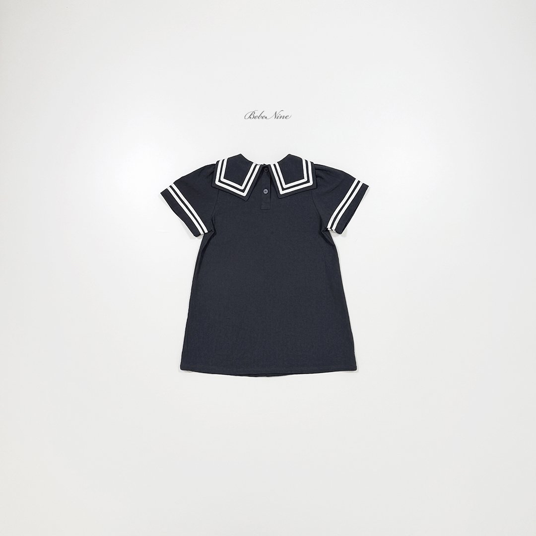 ☀️預訂 韓國直送☀️🇰🇷Bebenine三色海洋風水手領短袖連身裙