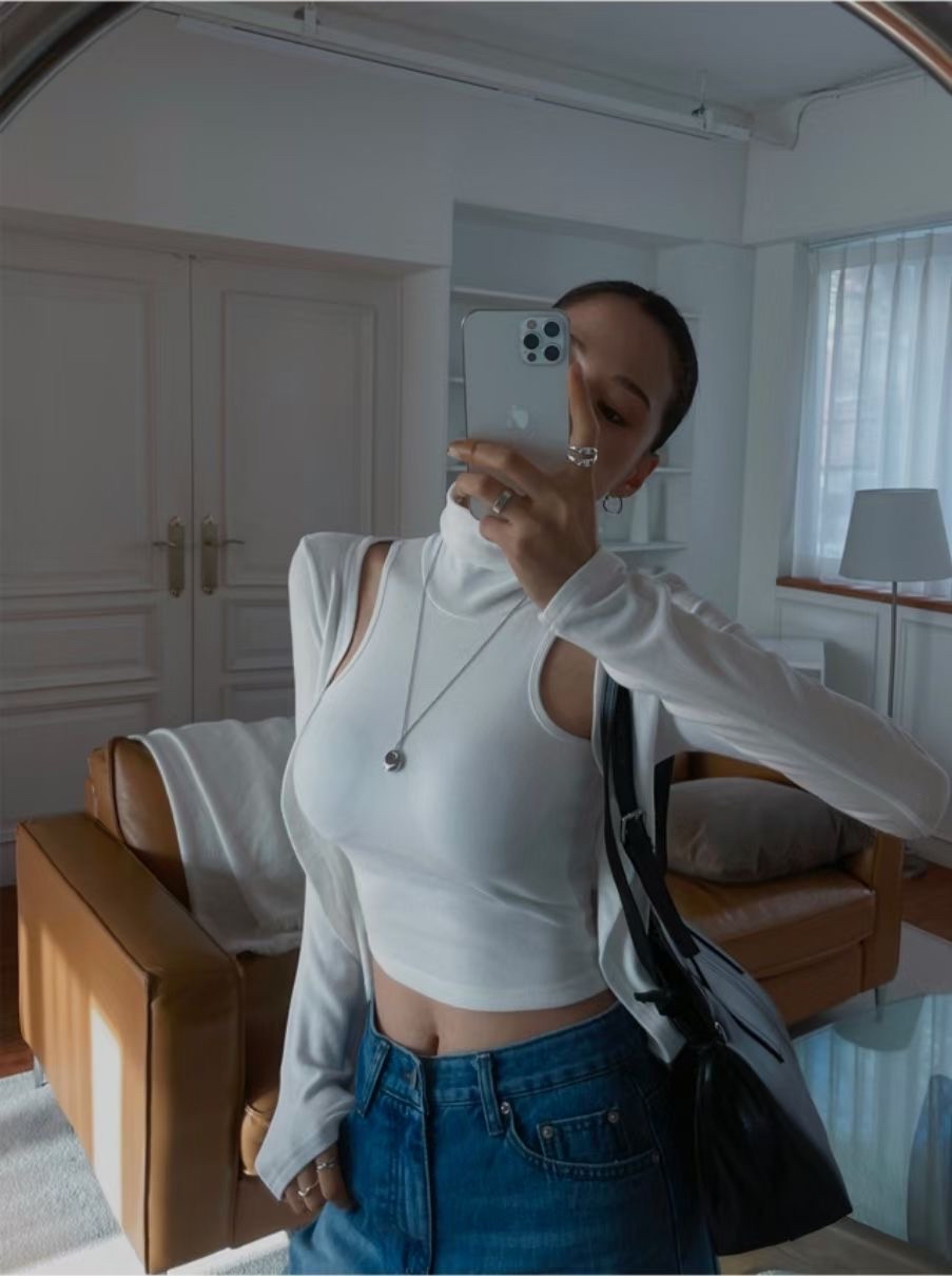 【 Goodbye Winter🤳🏻🤍顯身材max～高質量層次感入膊BRA TOP SET💭】Sexy Love Bra Top Set(兩色入)