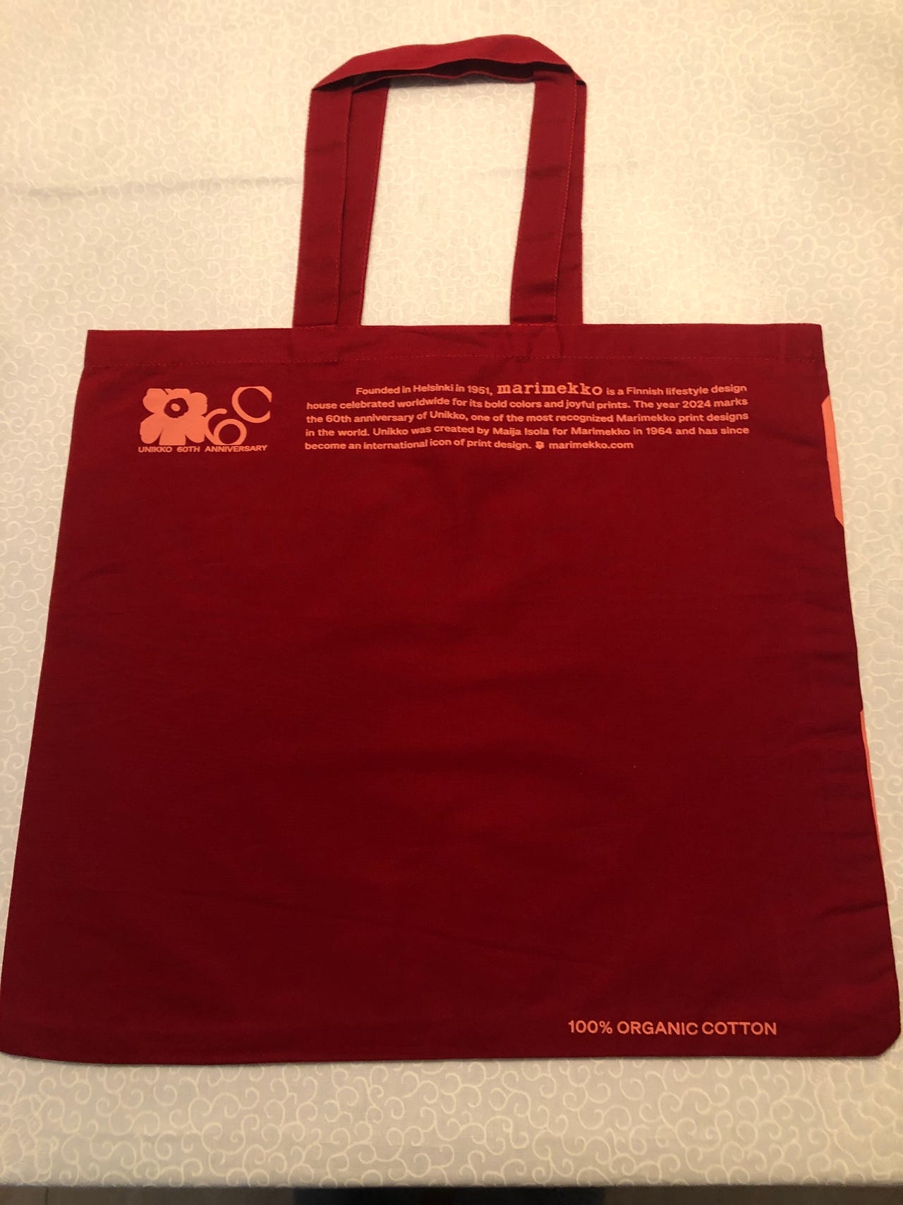 Marimekko Tote Bag  Marimekko Logo 手提袋大花圖案兩個顏色可以
