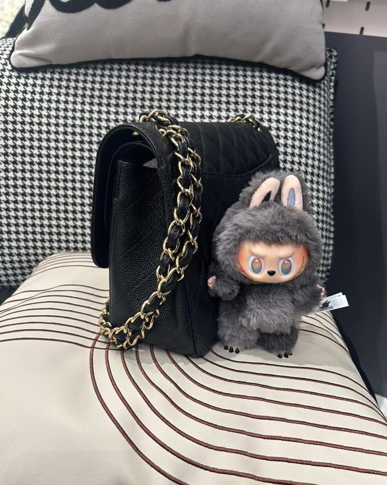 Chanel classic flap 30cm Jumbo A58600 黑色荔枝牛皮金扣 100%Authentic,95%new ✅16CARD✅dust bag✅盒