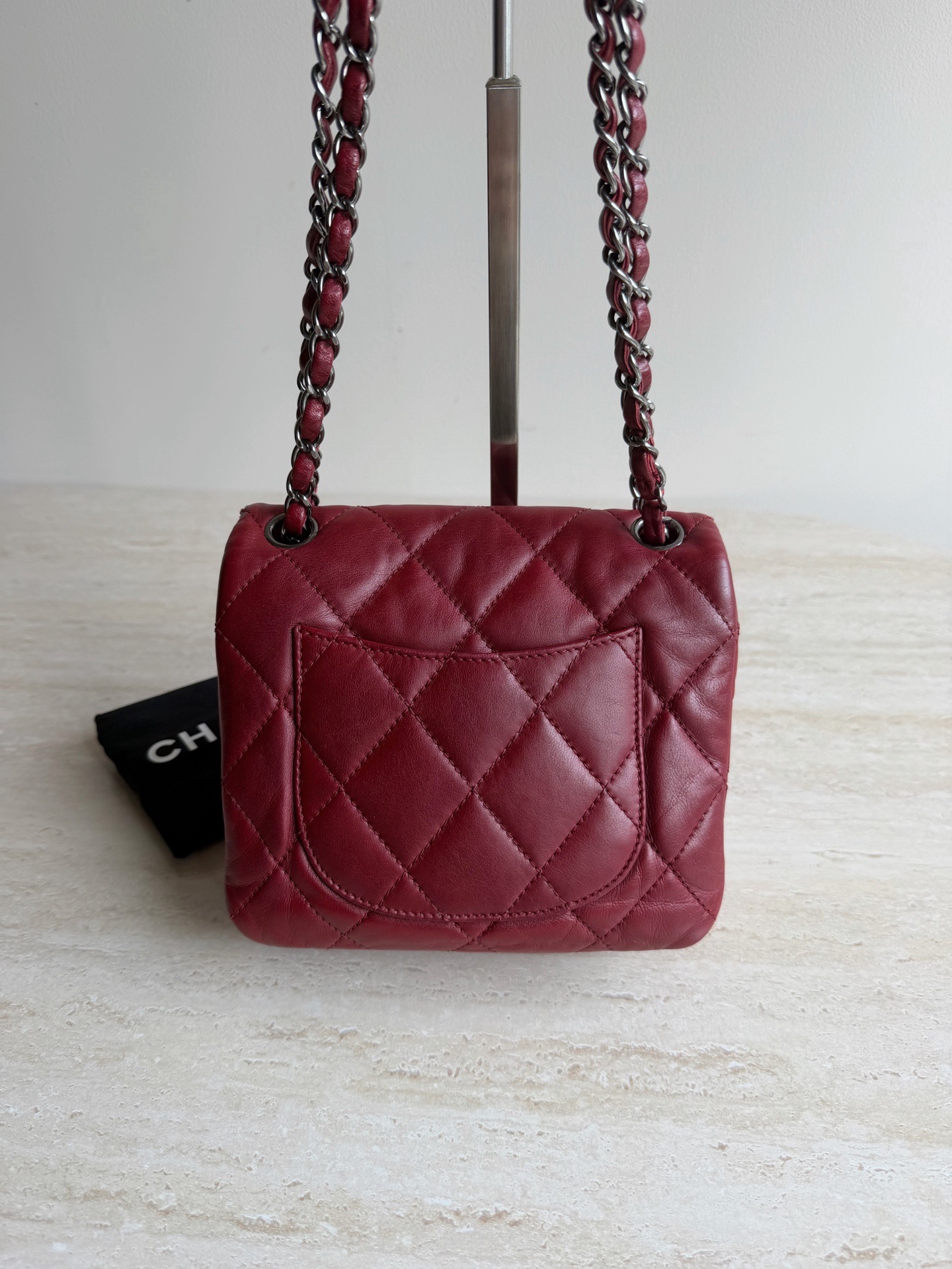 【預訂貨品】Chanel酒紅色泡芙方胖子