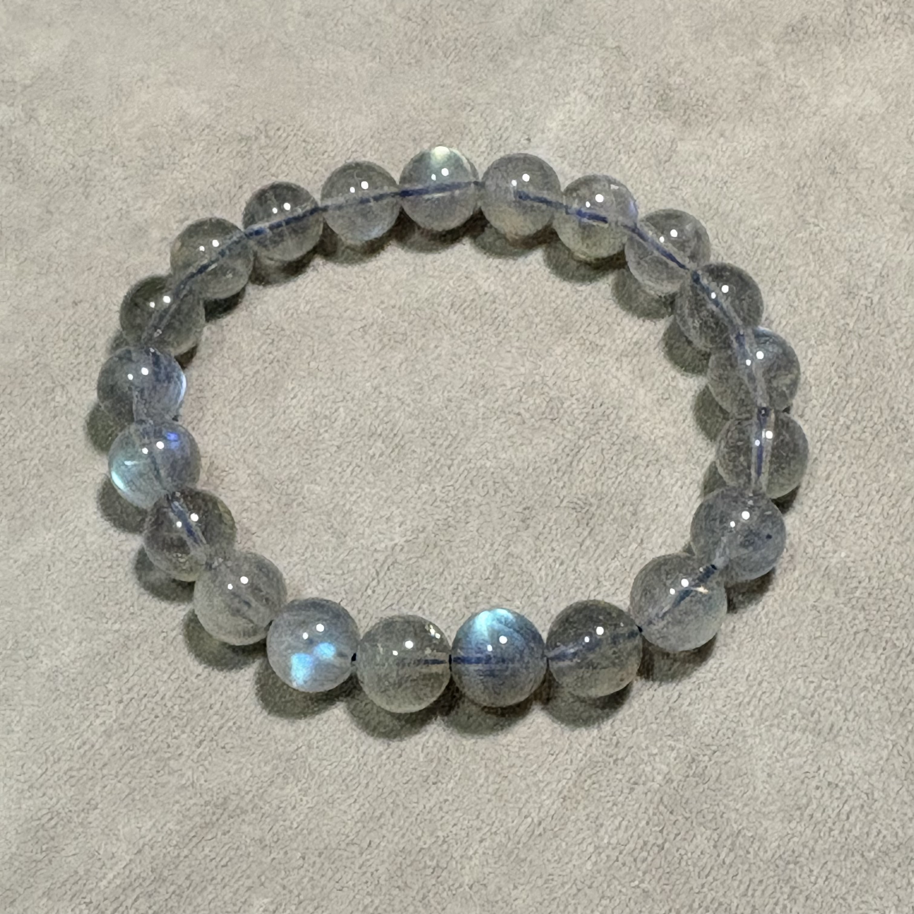 9mm藍彩光拉長石手串No.2648
