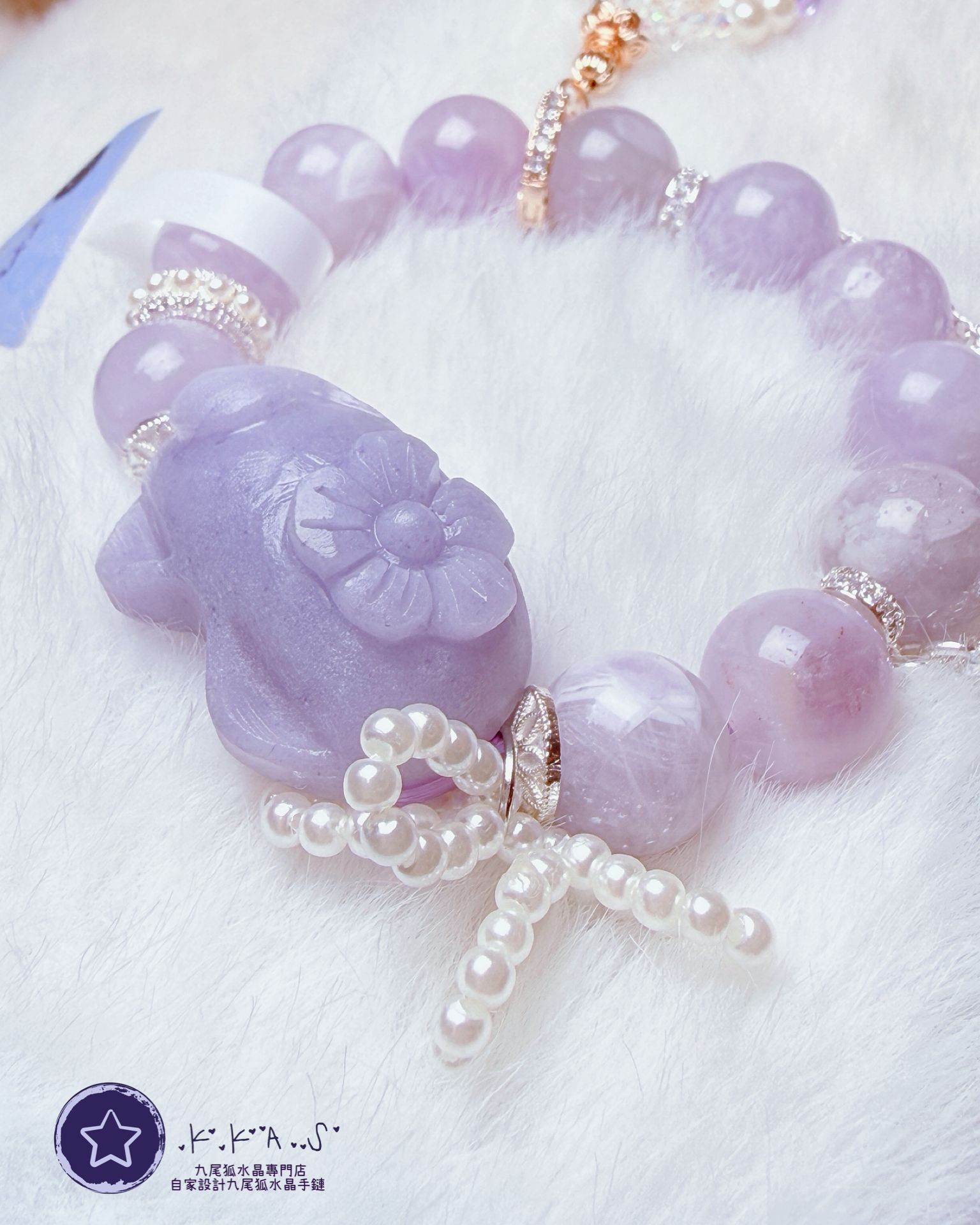 K00240 佘太翠 貓頭 自家設計手鏈