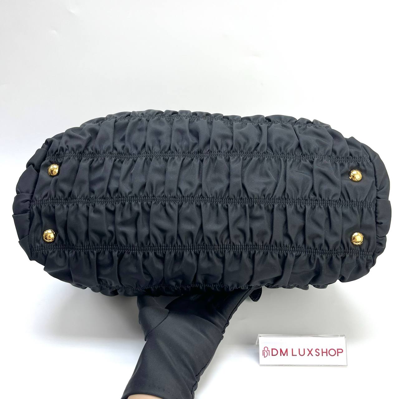 Prada Tessuto Gaufre Nylon Two Ways Tote Bag GHW