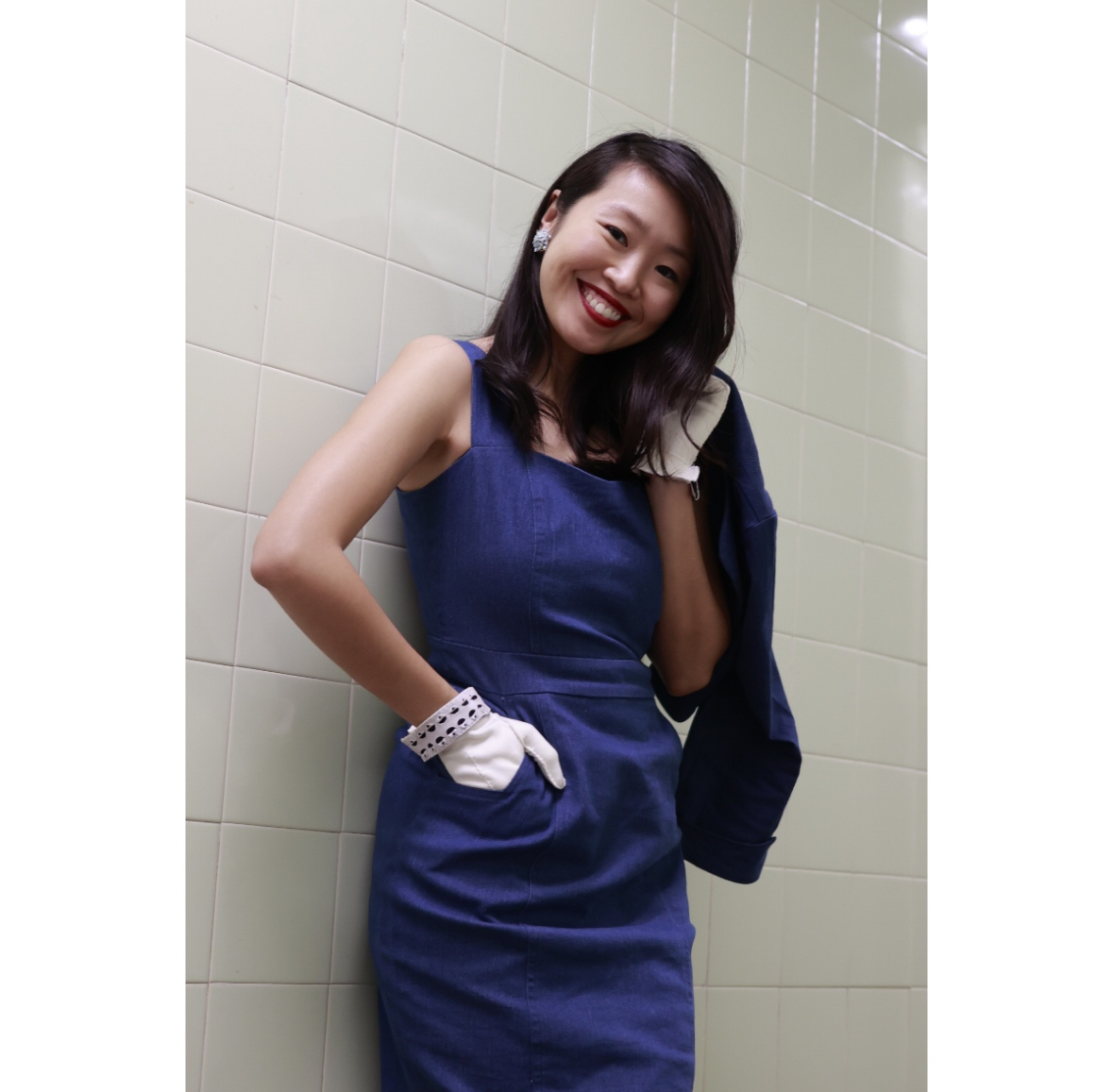 (Custom-Made) The Midtown Sweetheart Denim Set - Dress and Bolero (FM234)
