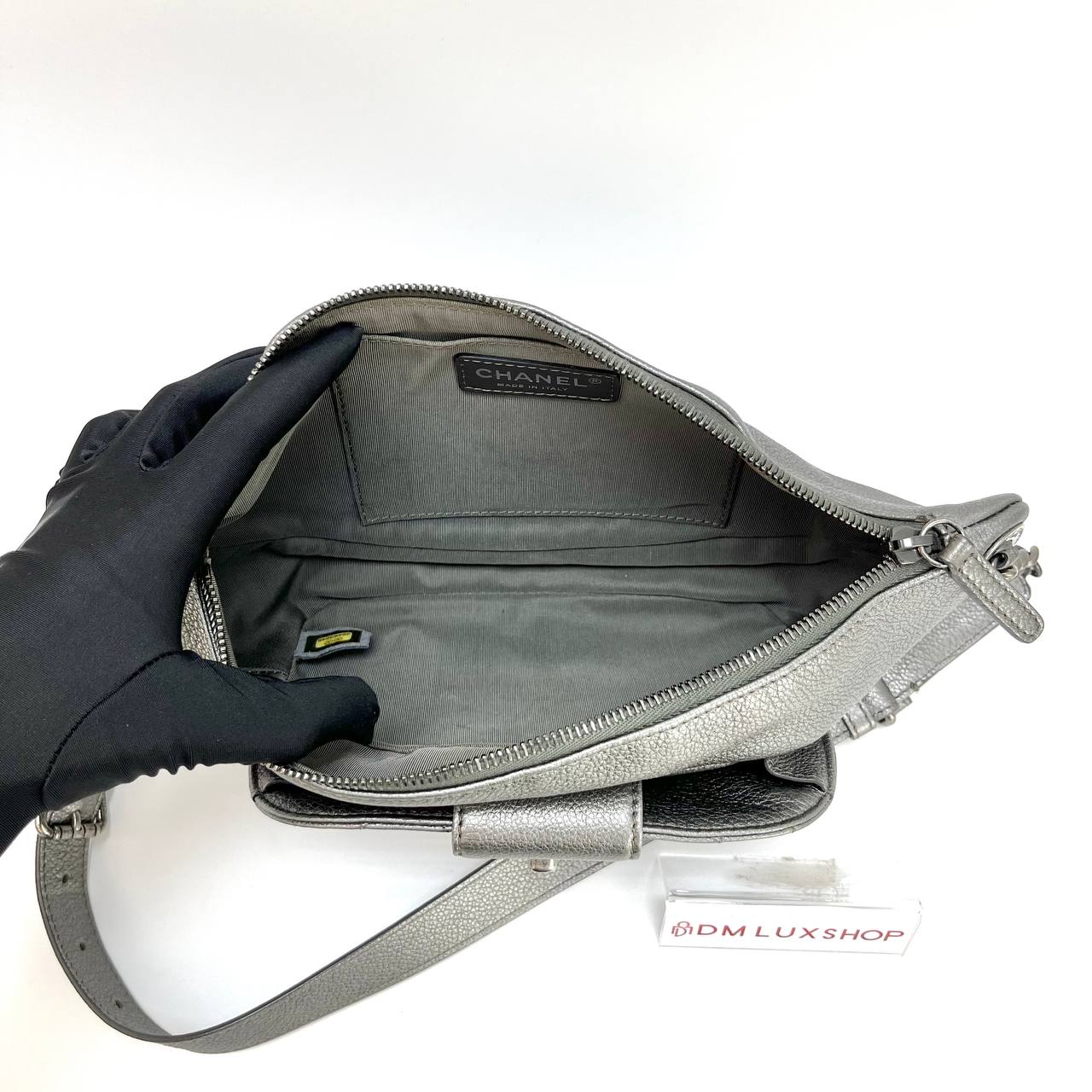 Chanel Metallic Silver Casual Rock Waist Bag SHW (Serial 22)