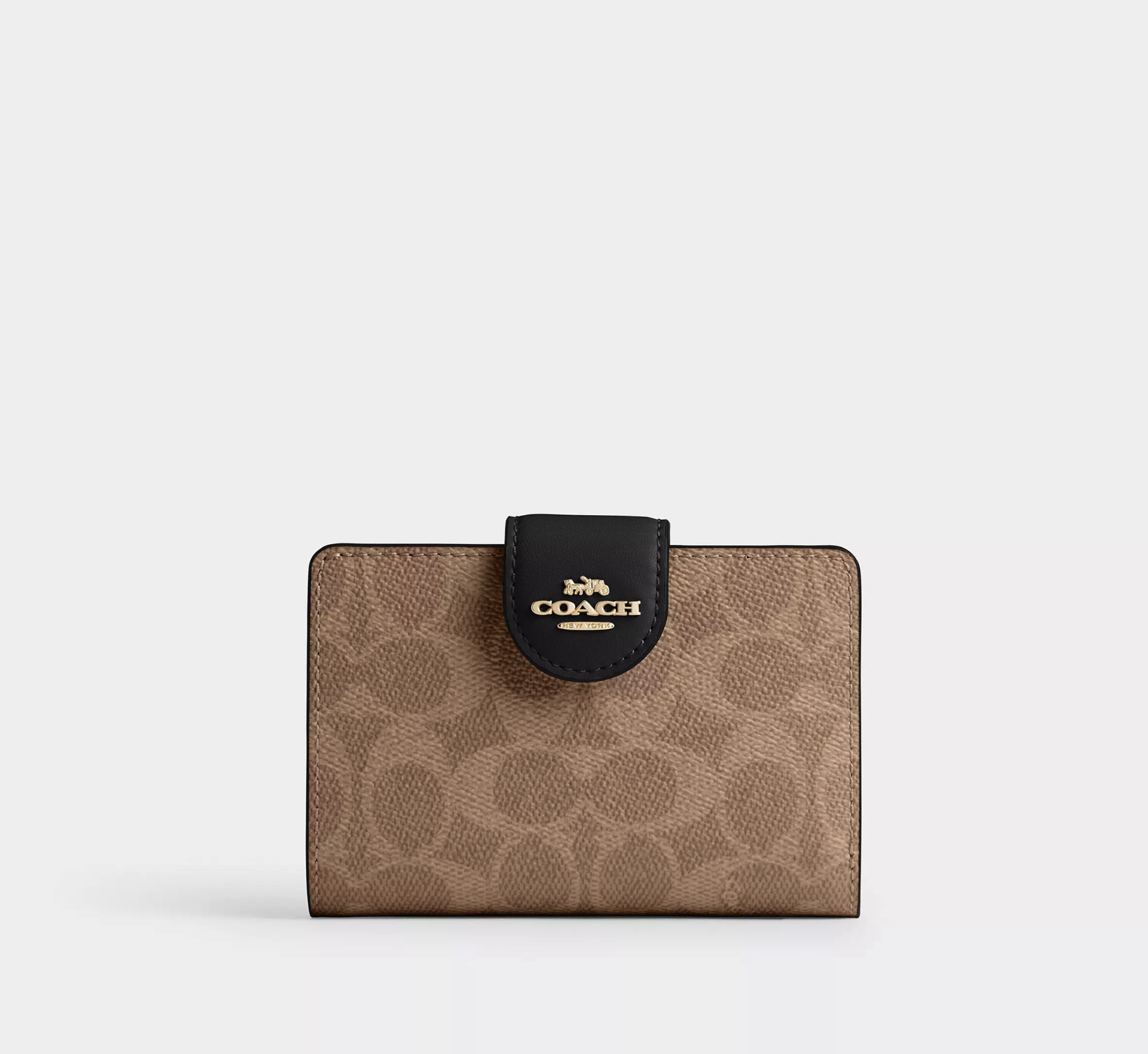 Coach Medium Corner Zip Wallet in Signature Canvas