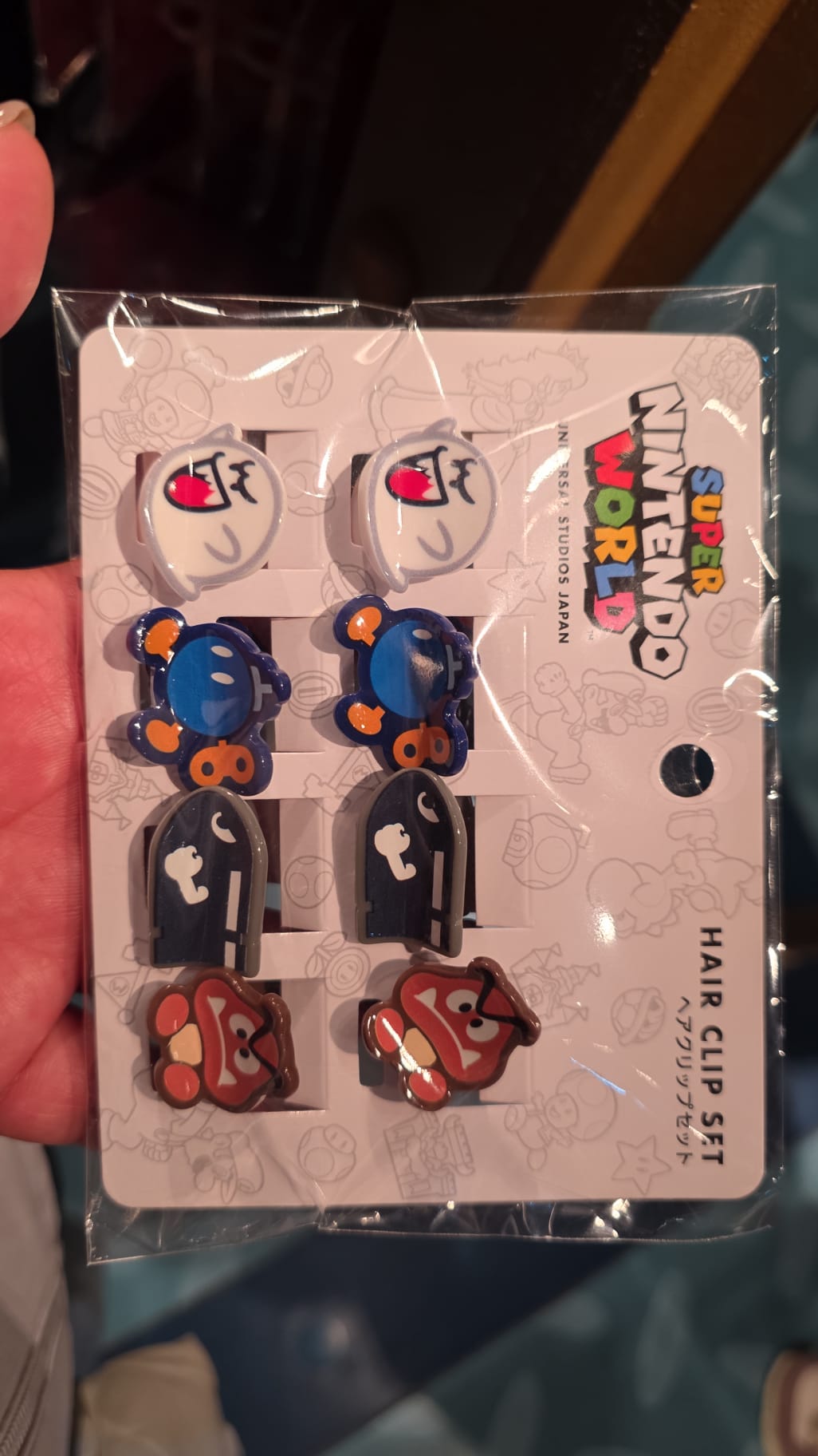 mario hair clip set