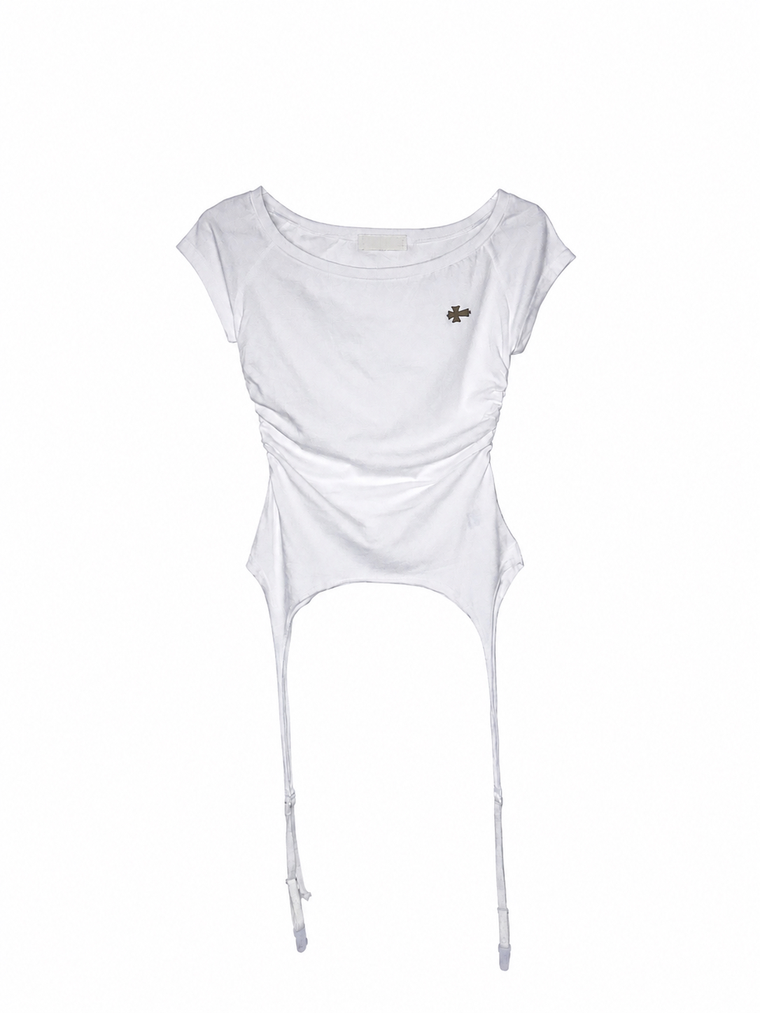 Cross Ruched Cutout Top