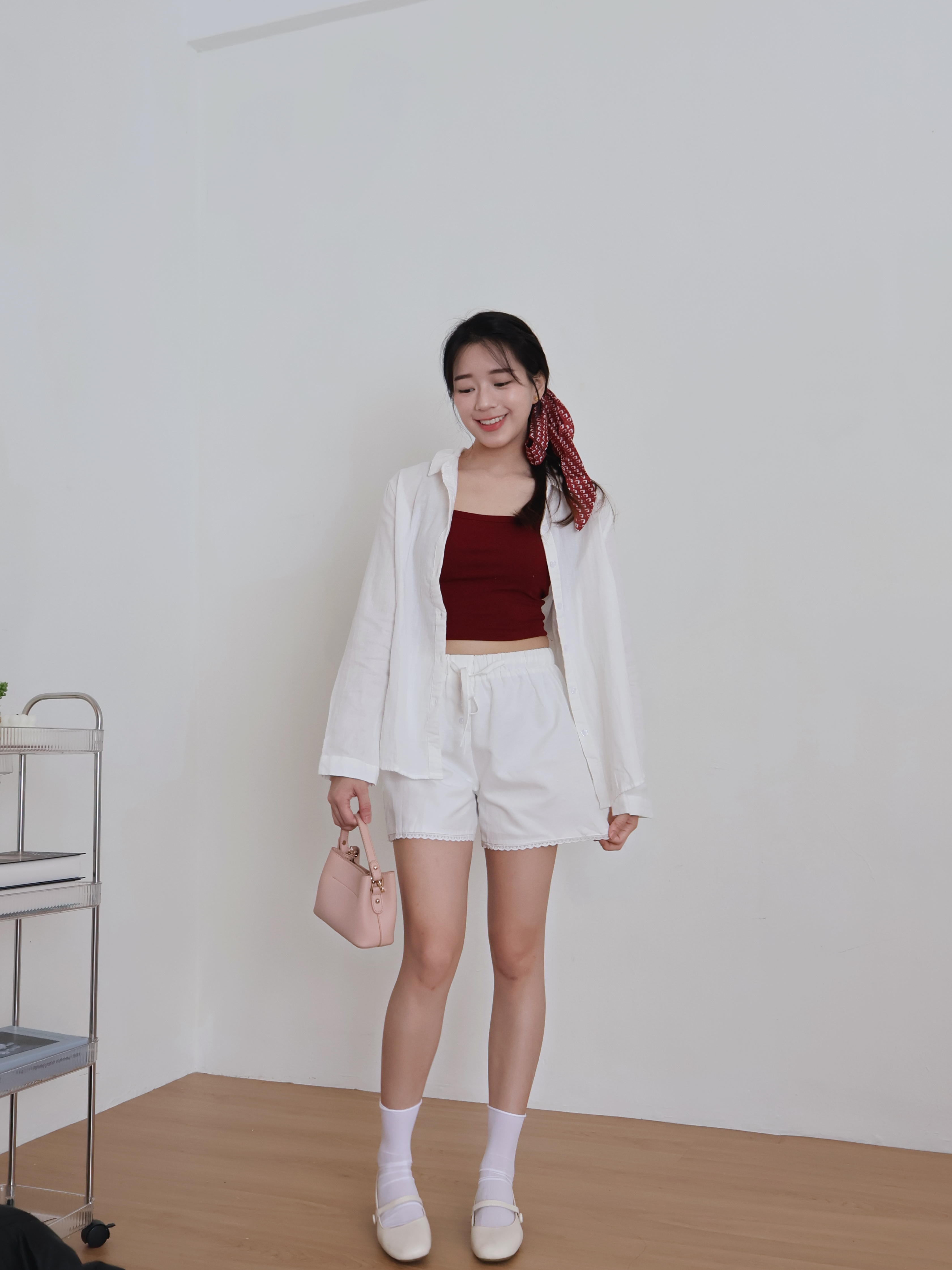 Vintage Red Silk Scarf