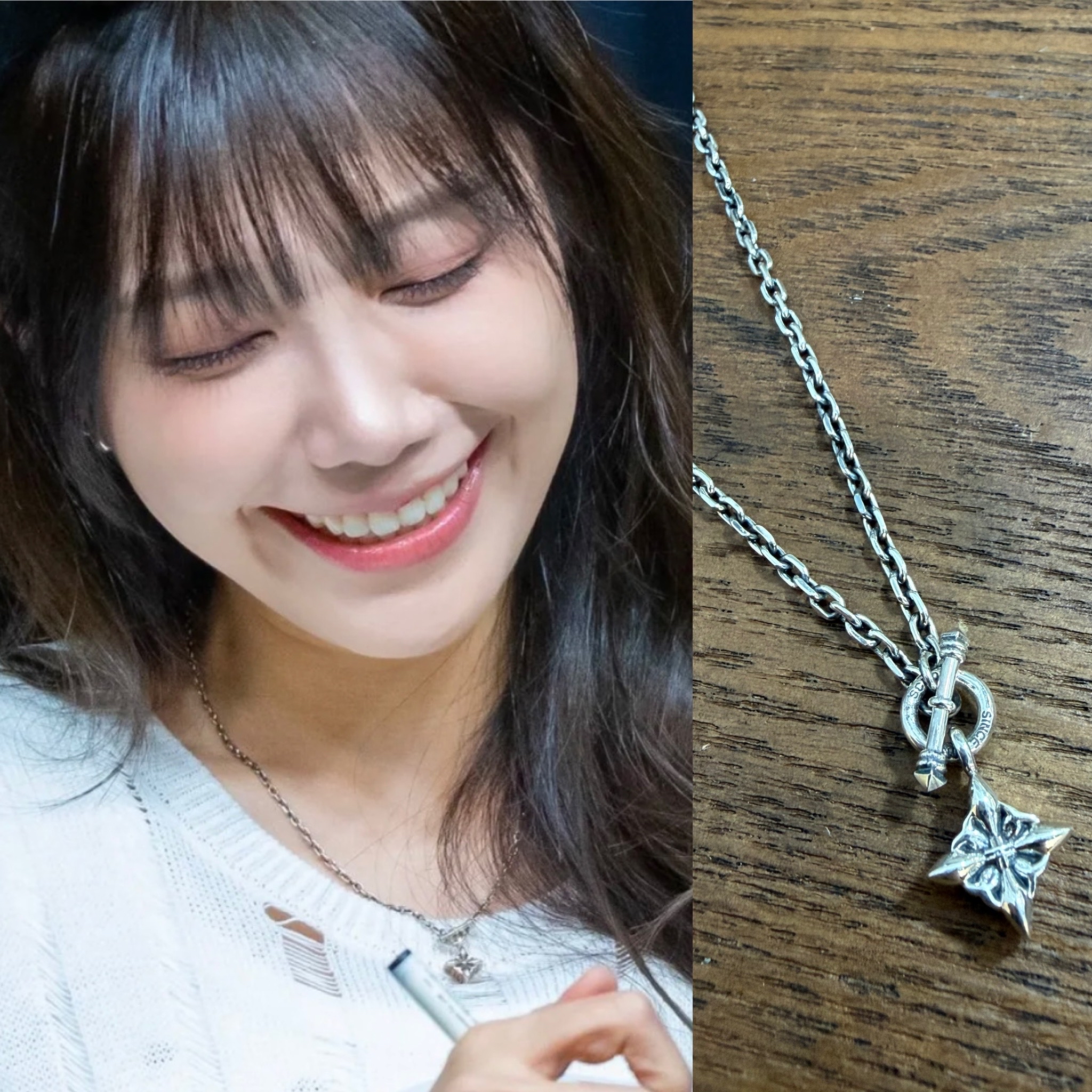 🇰🇷 Designer Brand | Vintage Geo Drop Necklace.鄭恩地同款 pre order/ 訂購