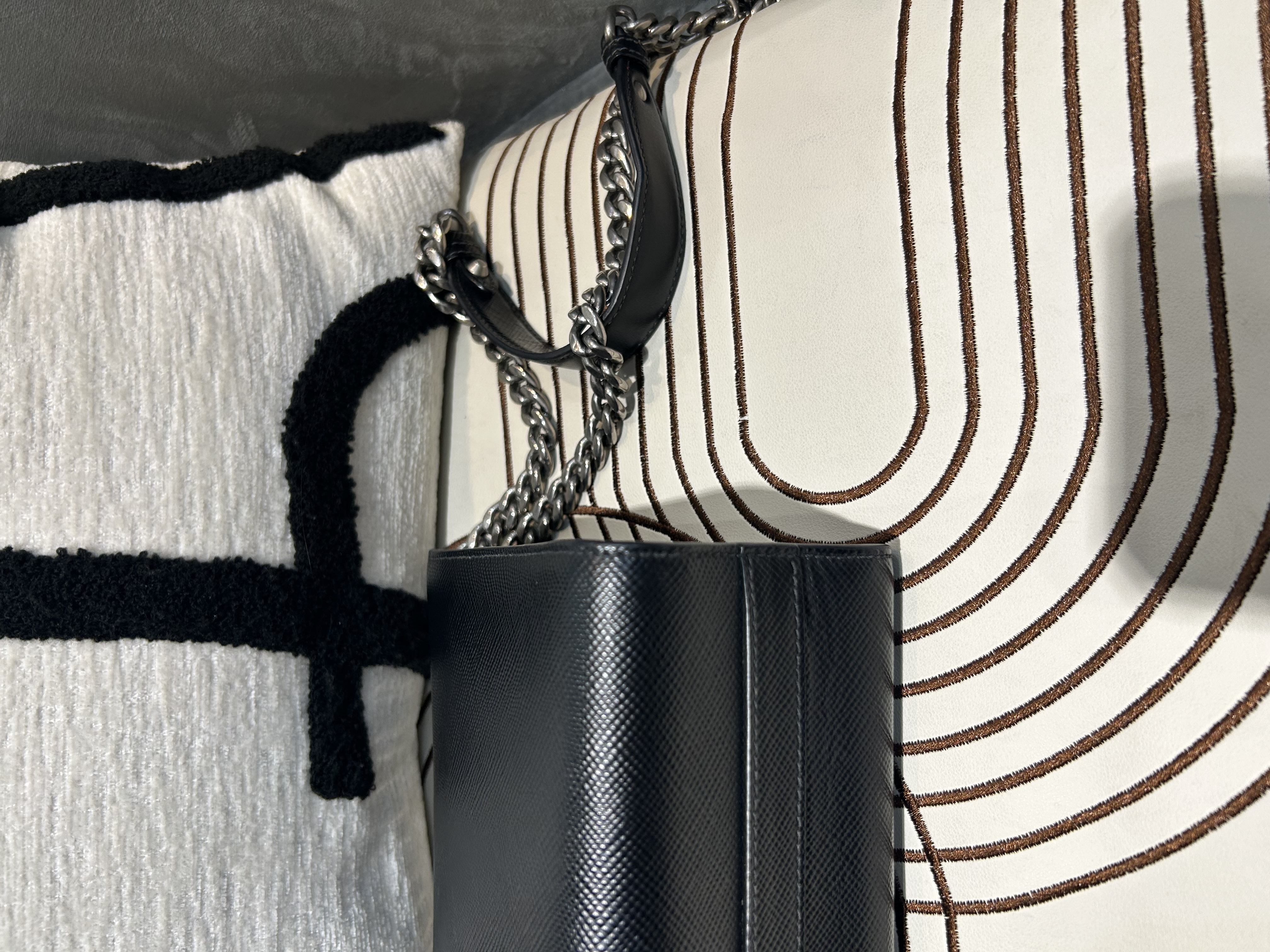 Prada Flap Crossbody Bag So Black Calfskin