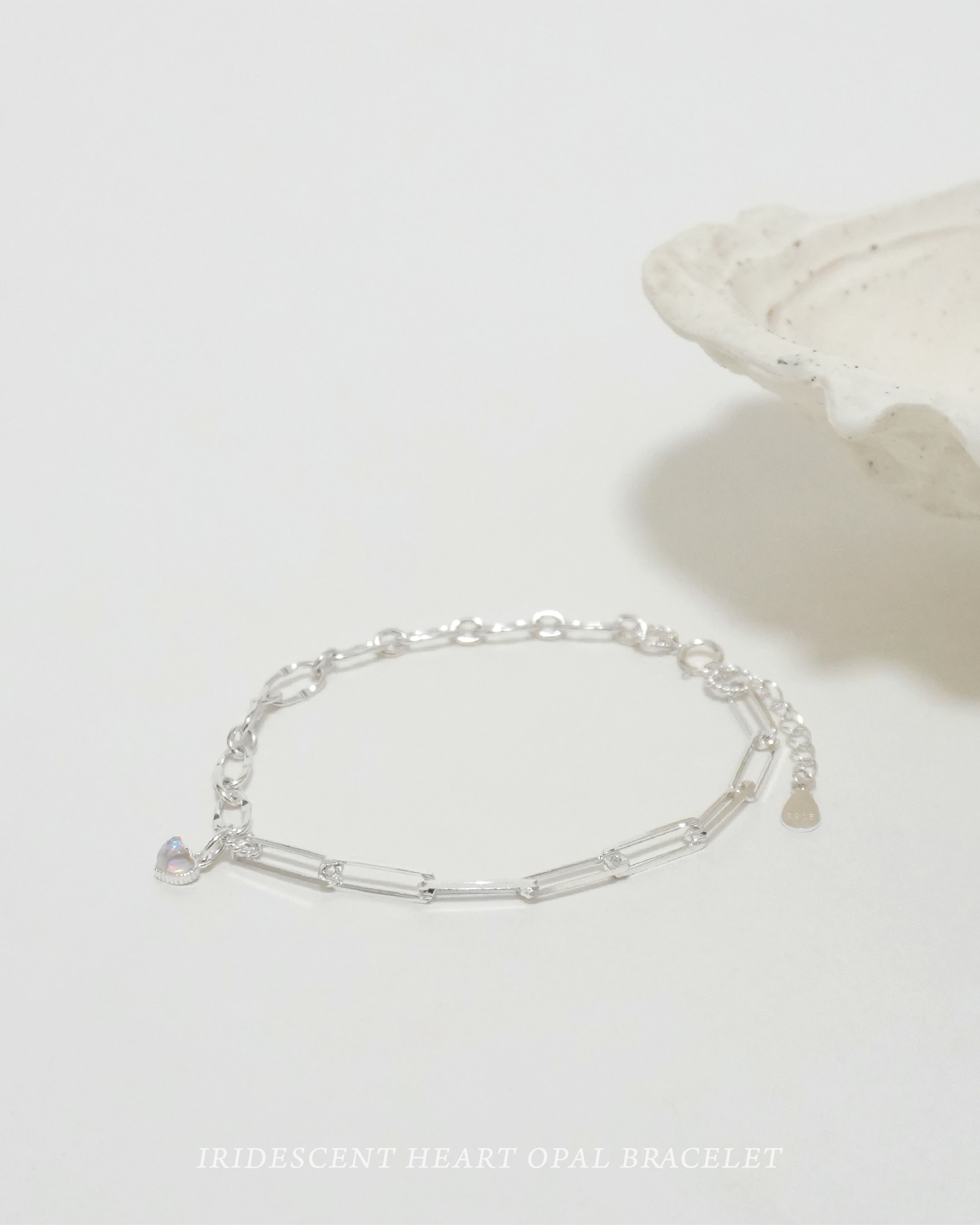 Iridescent Heart Opal Bracelet