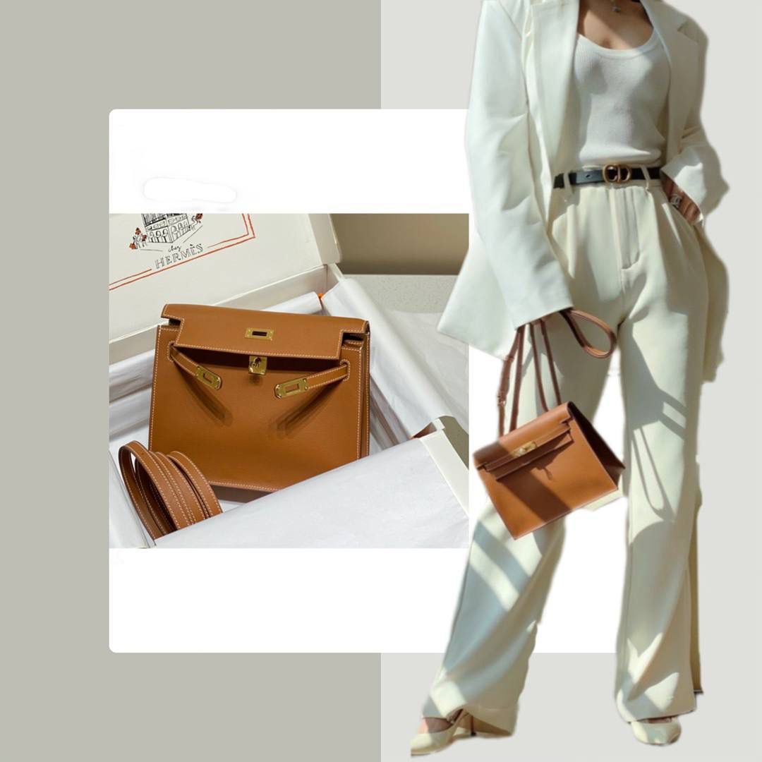 『金棕色·金』 ‘’Kᴇʟʟʏ ᴅᴀɴsᴇ • Evercolor 🎀 时尚圈就是一个圆！ 最厉害的就是六种背法： 斜背、侧背、肩背、腰包、背包、手包 集美们一定要安排起来‼️ 22Cm