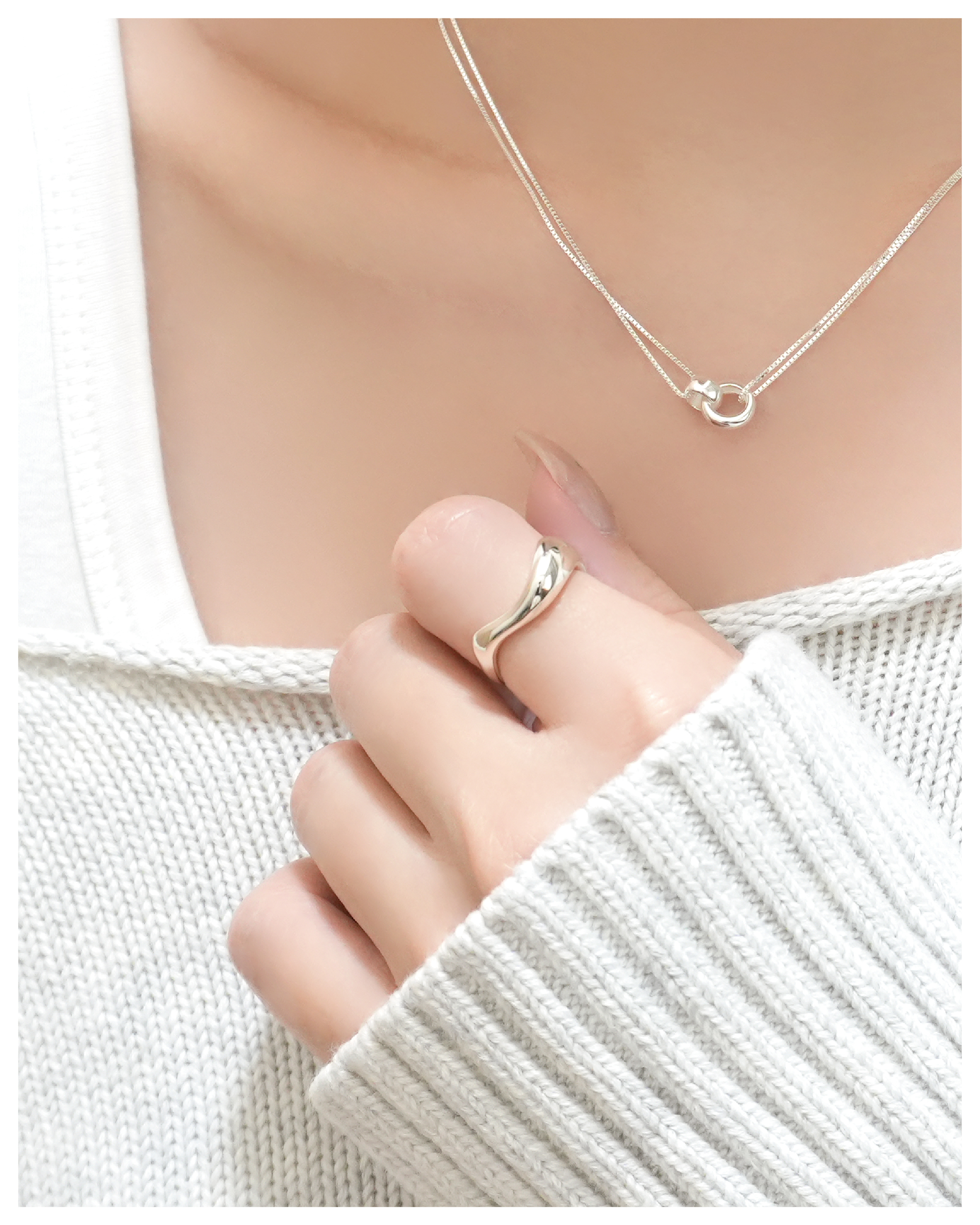 Pure Dual Buckle Necklace