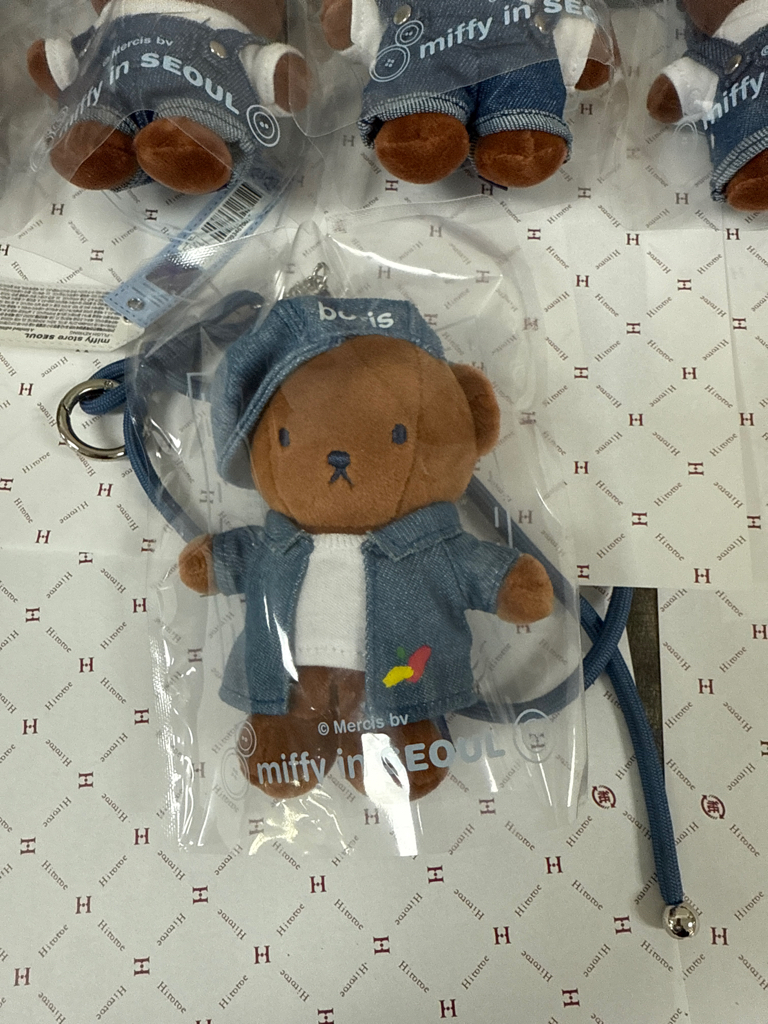 韓國直送 Miffy 韓國首爾限定 Denim牛仔布公仔掛件