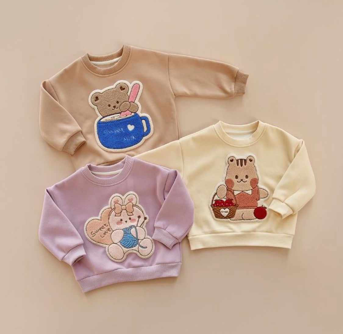 [現貨] 韓國DTD Sweetie溫馨愛意系列-水貂加絨衛衣