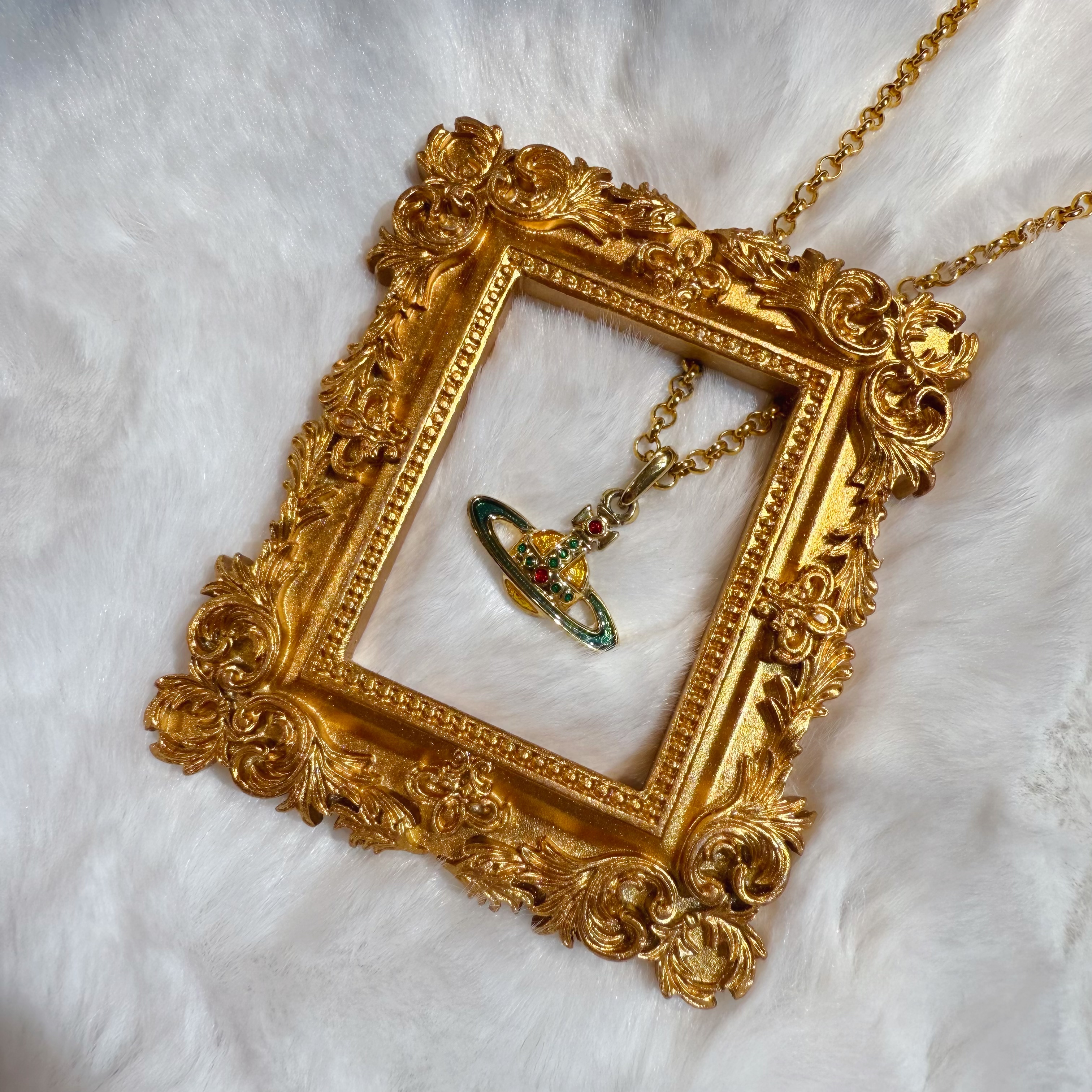 VW orb necklace enamel/G