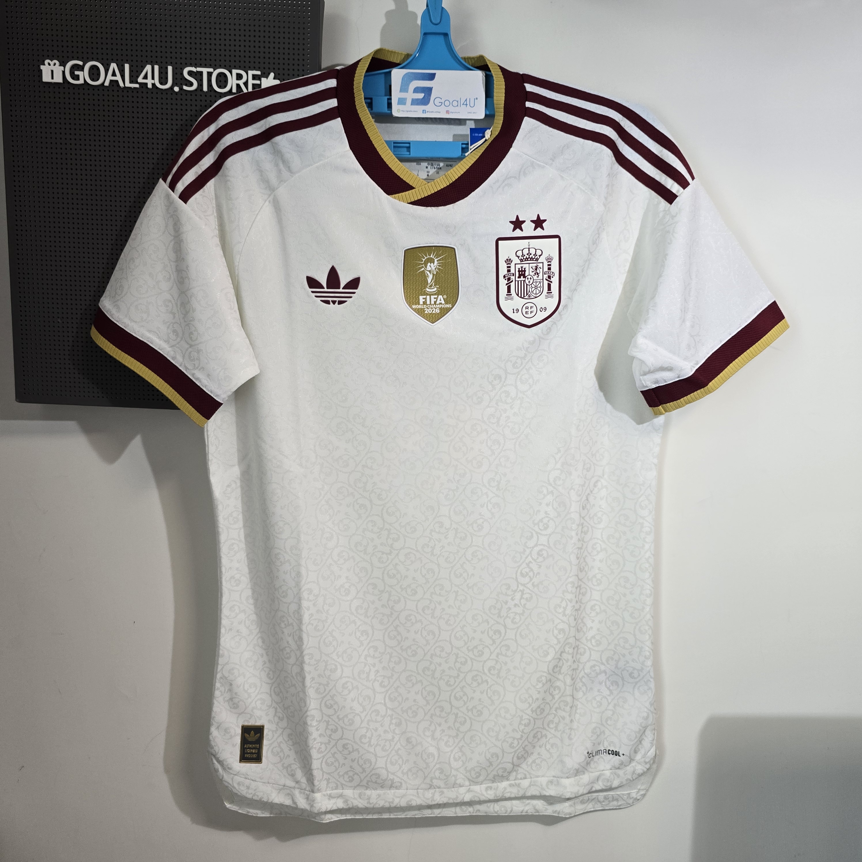🏆🏆世杯冠軍版 Adidas Spain 西班牙 2026 雙星作客球員版球衣 (可加印字章) KF4412
