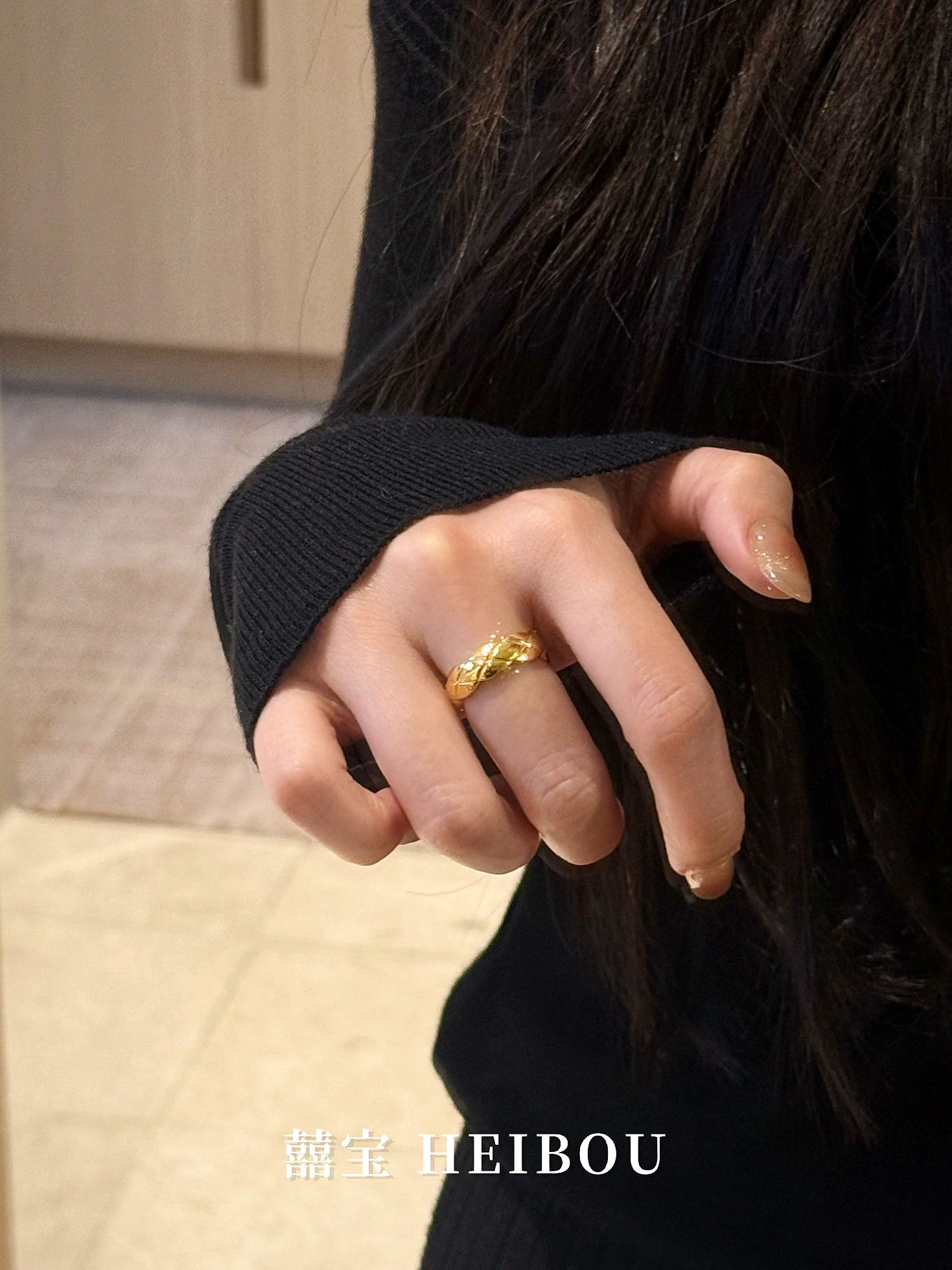 【无氢5D】菱格小香戒指