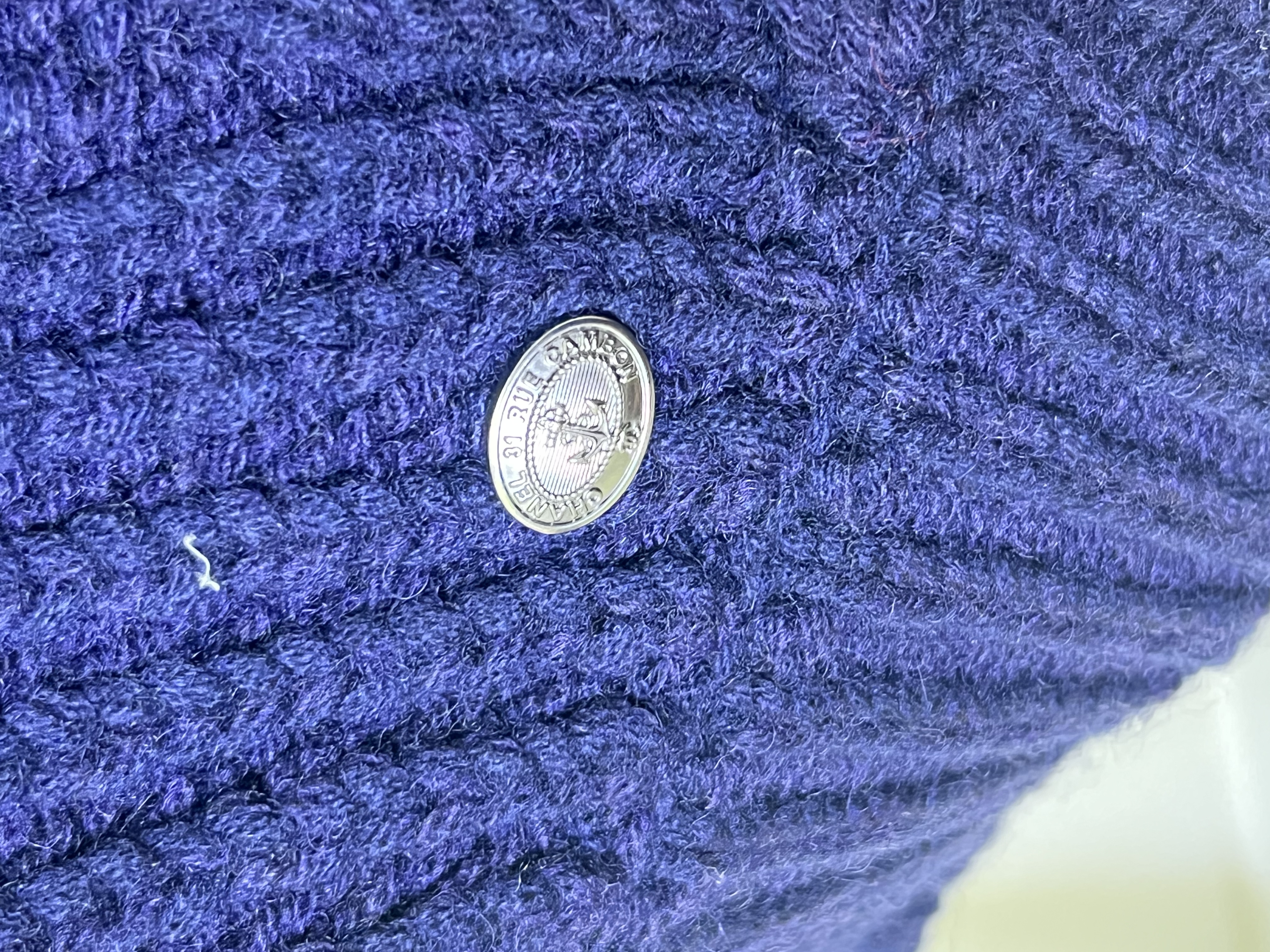 Pre-Owned Chanel Navy Cable Knit Sailor Collar Sweater / Product Code: 26041908