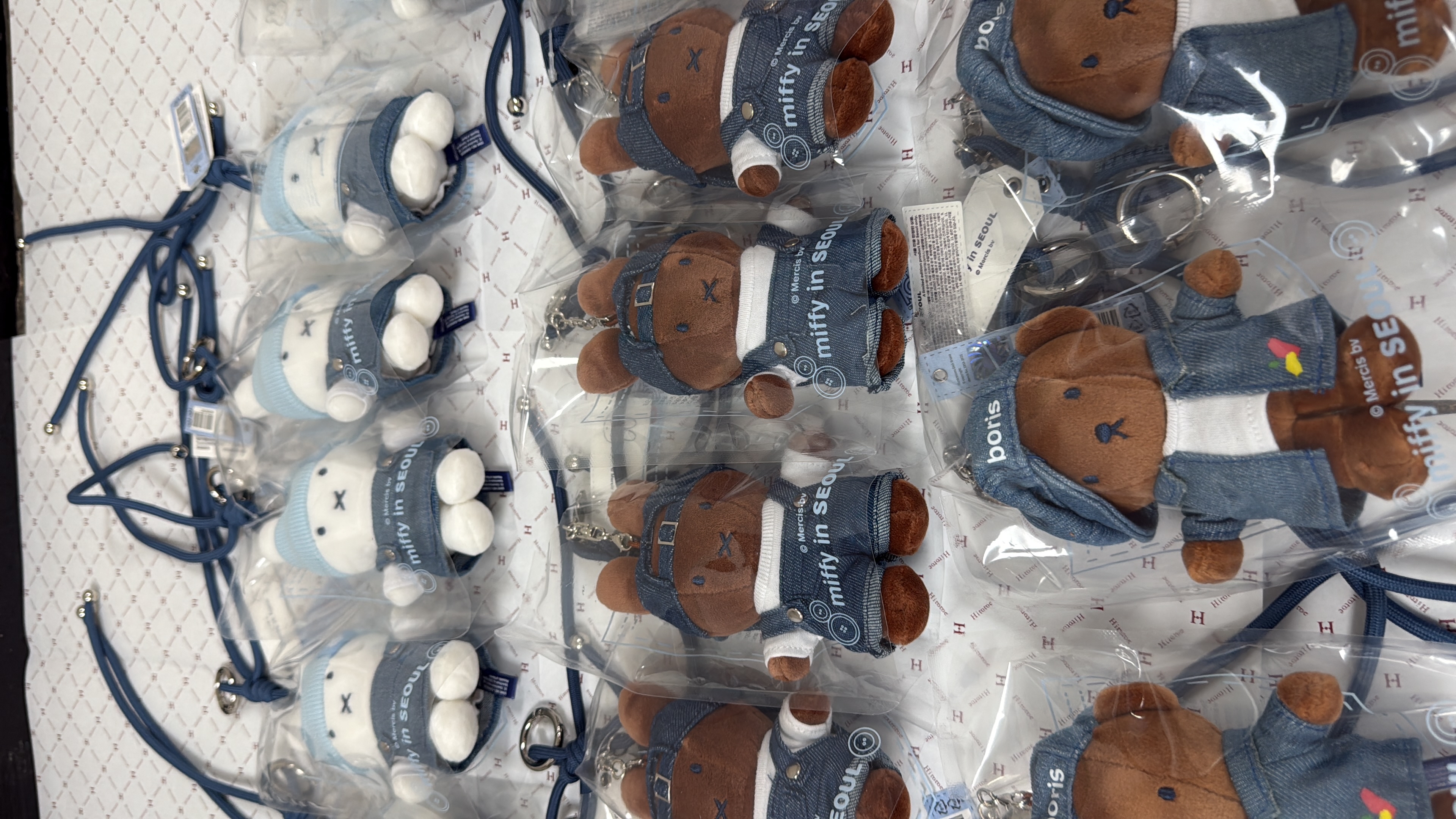 韓國直送 Miffy 韓國首爾限定 Denim牛仔布公仔掛件